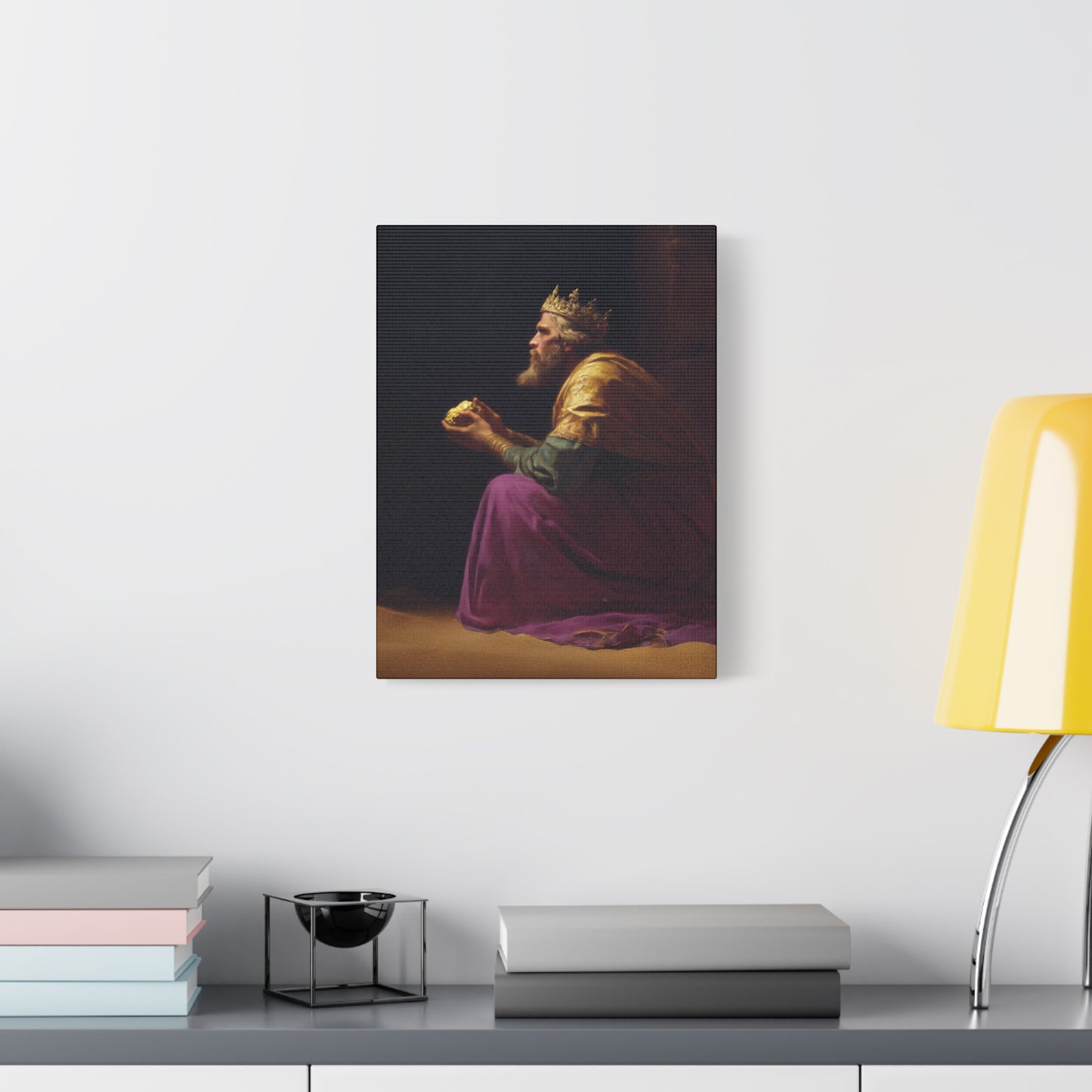 Melchior and the Gift Fit for a King - 3 Wise Men - Gallery Wrapped Canvas - Print - Religious Art for your Home - Catholic