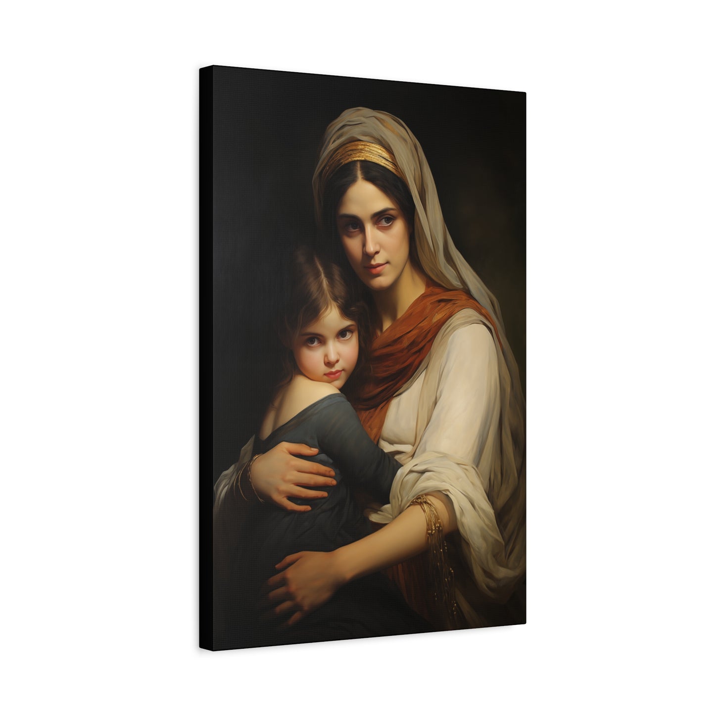 Saint Anne mother of Mary the Blessed Virgin - Museum Wrapped Canvas - Sanctified Souls Print - Religious Art for your Home