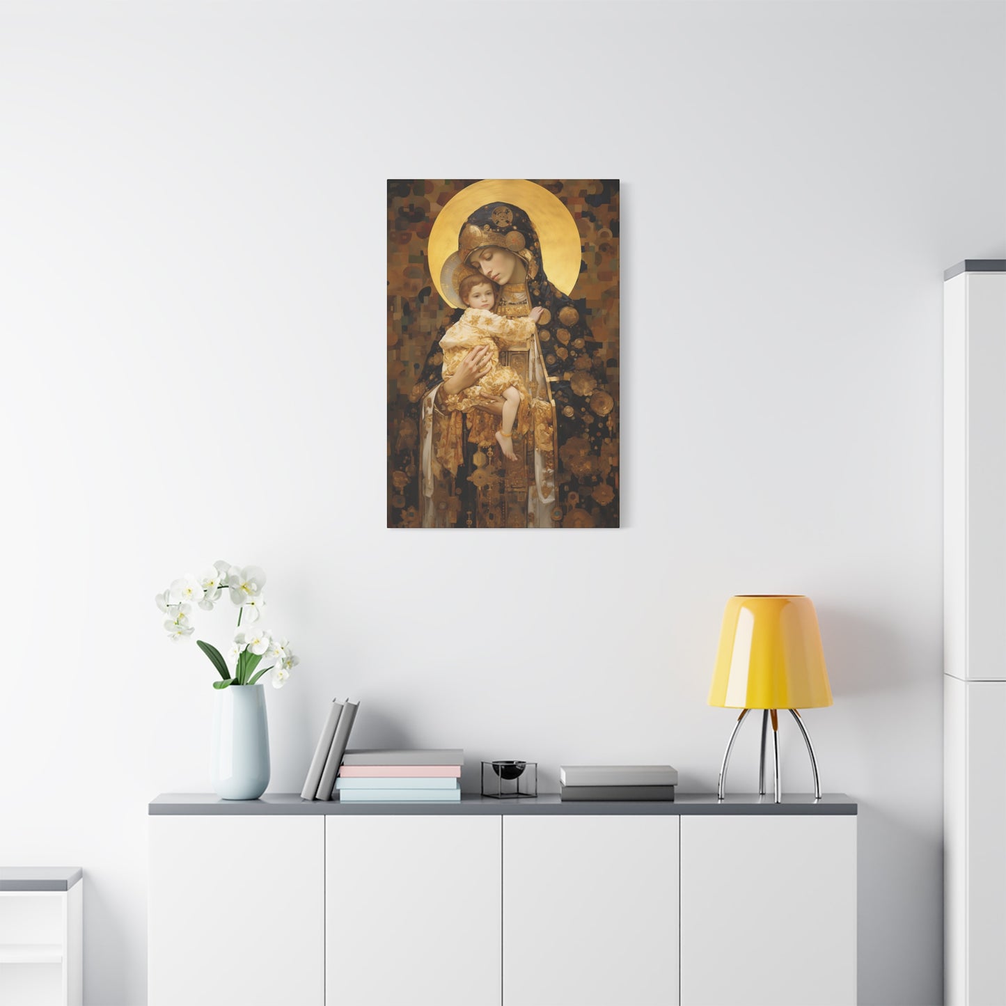 The Light of Love - Museum Wrapped Canvas - Sanctified Souls Print - Religious Art for your Home - The Virgin Mary and The Christ Child