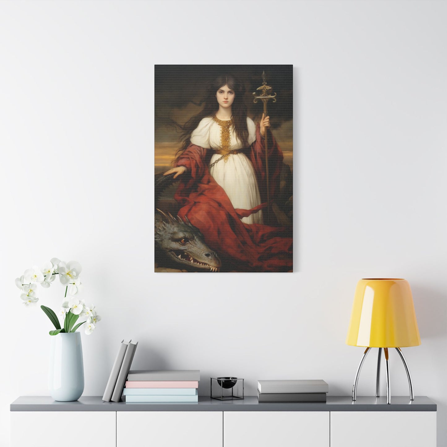 Saint Martha of Bethany Canvas Print - Multiple Sizes - Catholic Home art - Museum Wrapped Canvas - Sanctified Souls Print