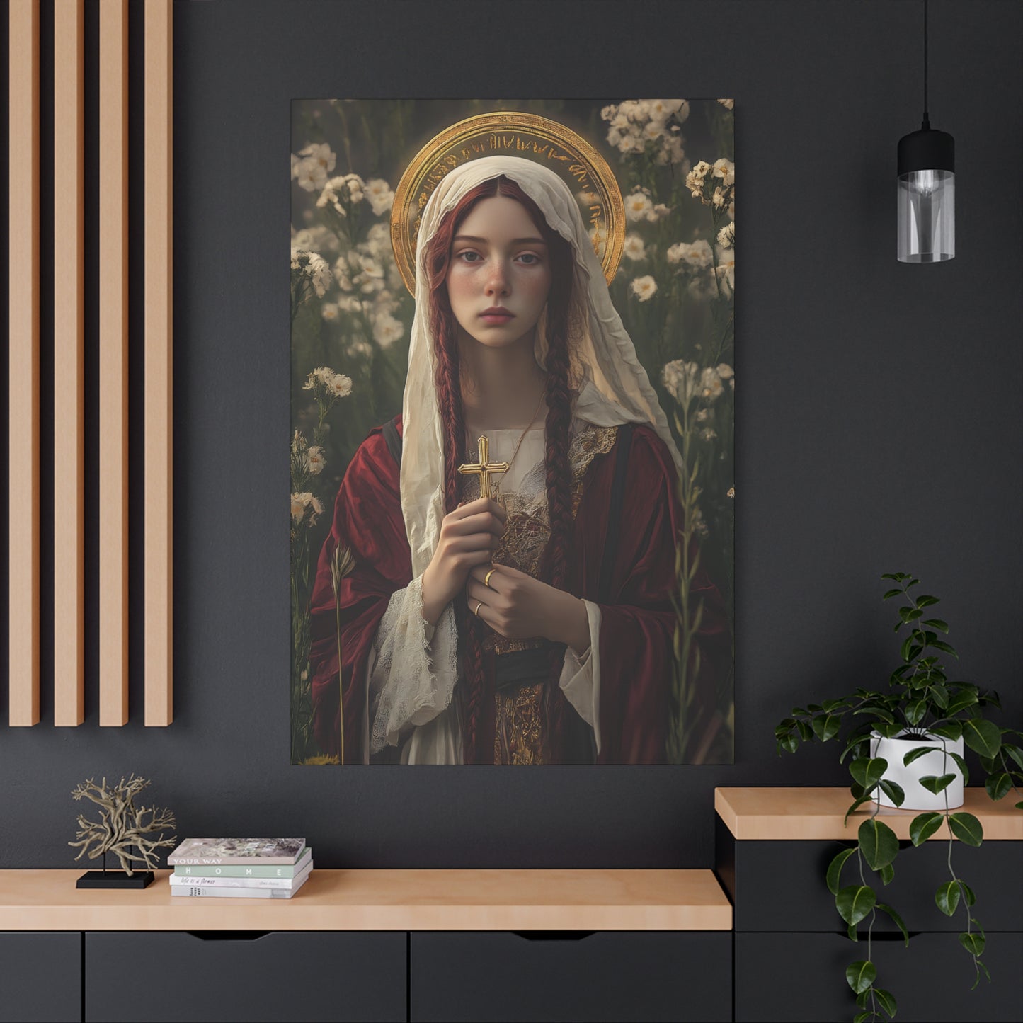 Saint Hilaria - Gallery Wrapped Canvas - Print - Religious Art for your Home - Catholic Art