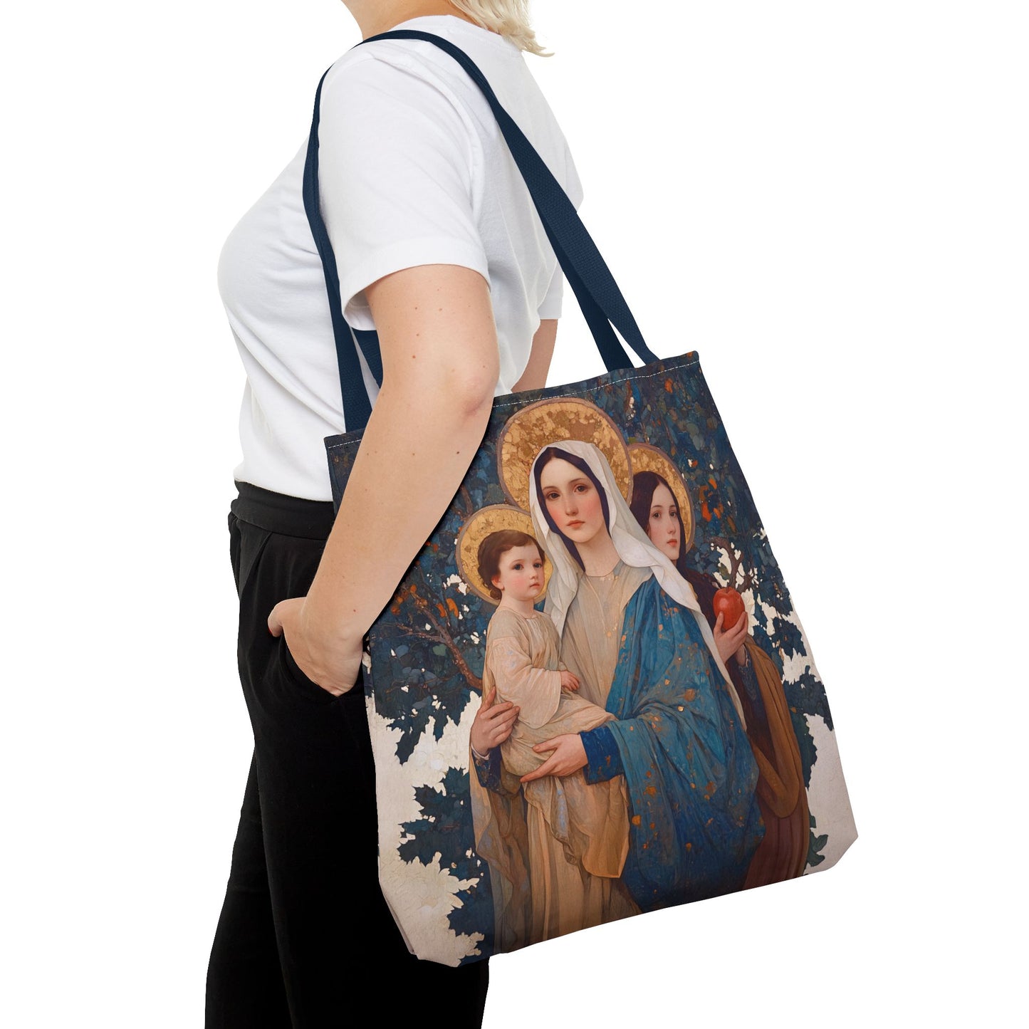 New Eve / Mary, The New Eve - Mother Mary Title - Marian Art - Tote Bag - Large Medium Small Faith Art Bag - Tote Purse