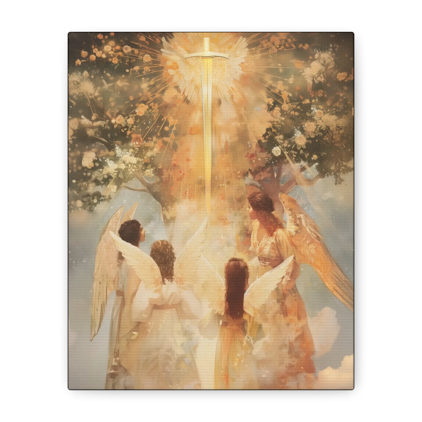 The Watchers of the First Dawn - Guardians of Eden - Gallery Wrapped Canvas - Print - Religious Art for your Home - Catholic Art