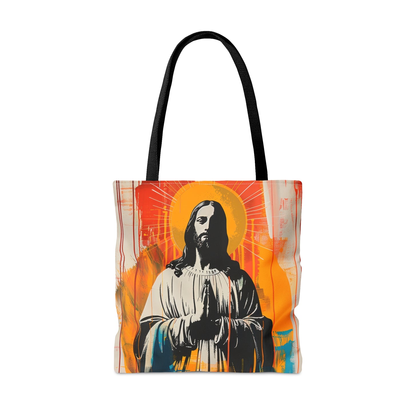 Jesus, King of Peace and Light Tote Bag - Large Medium Small Faith Art Bag - Catholic Faith Purse - Religious Carry All