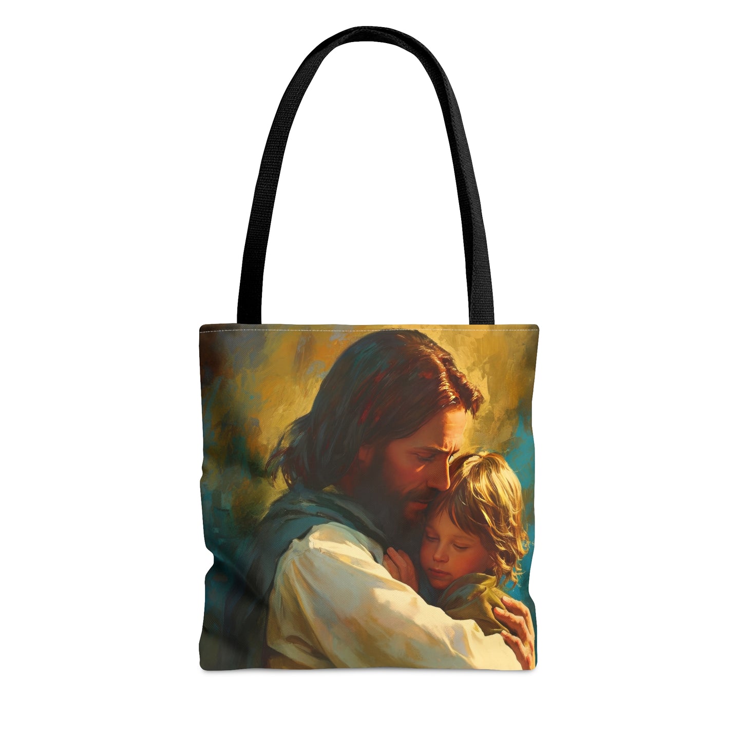 Christ's Compassionate Embrace Tote Bag - Large Medium Small Faith Art Bag - Catholic Faith Purse - Religious Carry All