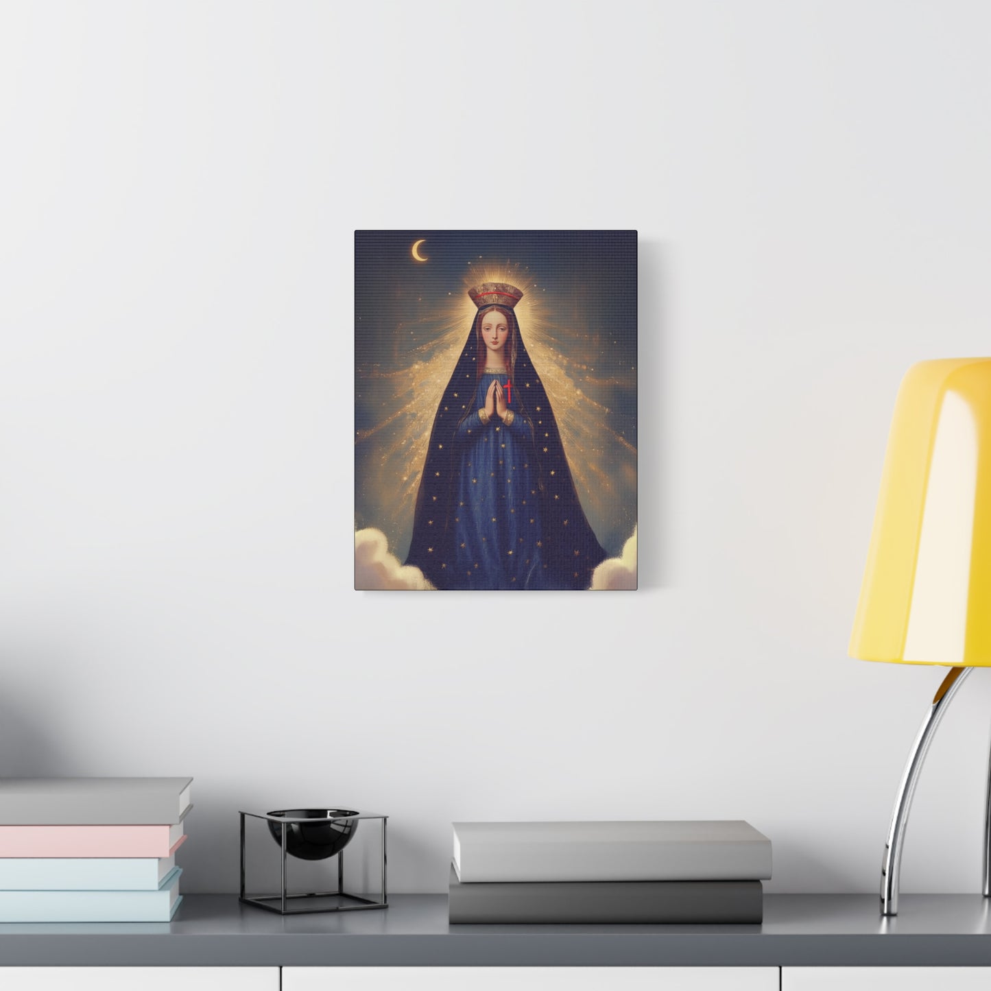 Our Lady of Pontmain - Multiple Sizes - Catholic Home art - Museum Wrapped Canvas - Sanctified Souls Print - Mother Mary Art