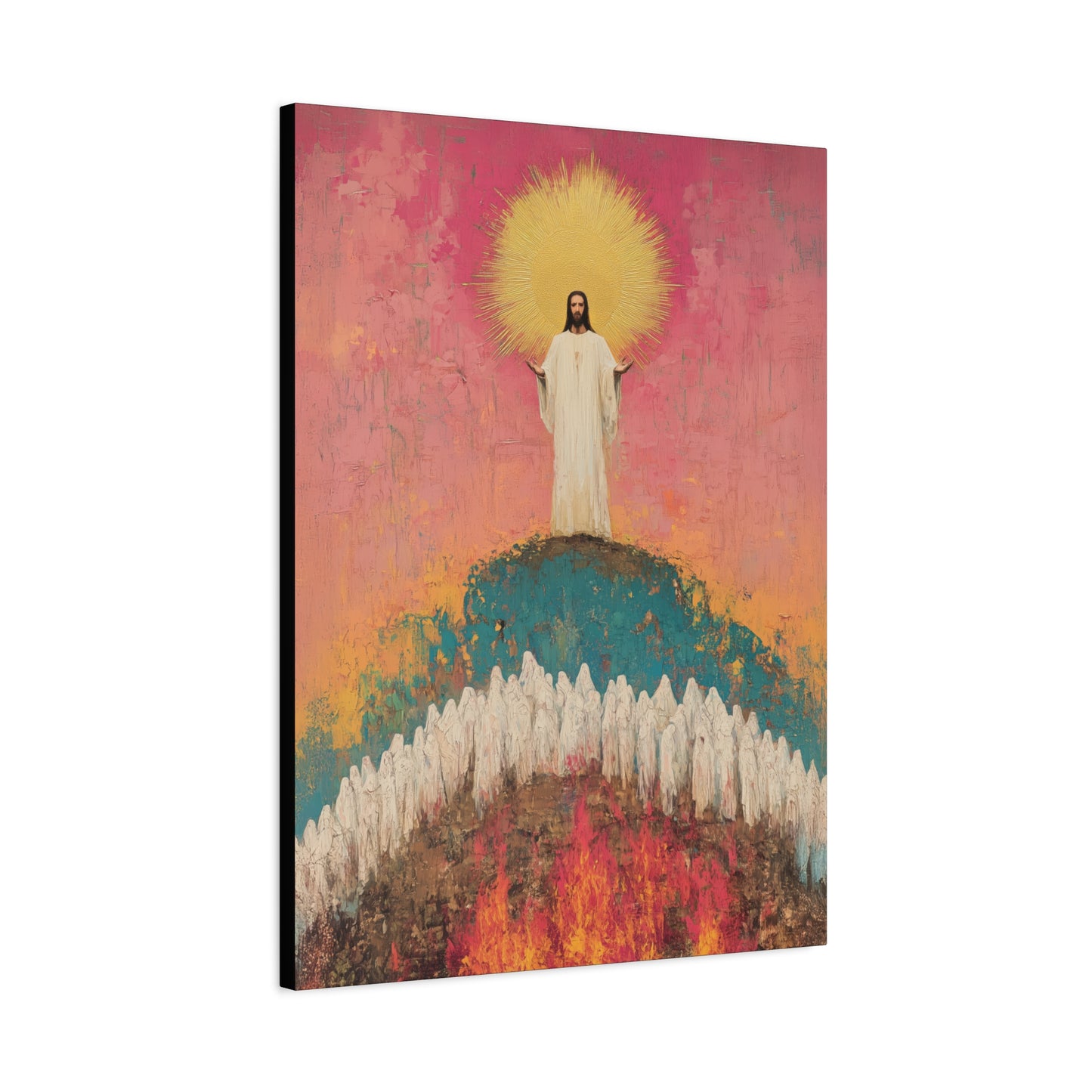 Light Pierced the Abyss  - Museum Wrapped Canvas - Sanctified Souls Print - Religious Art for your Home