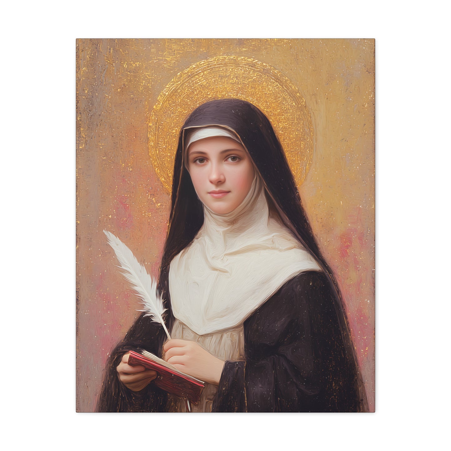 Saint Mechtildis / Mechtide of Hefta / Mechthild of Hackeborn - Gallery Wrapped Canvas - Print - Religious Art for your Home - Catholic Art