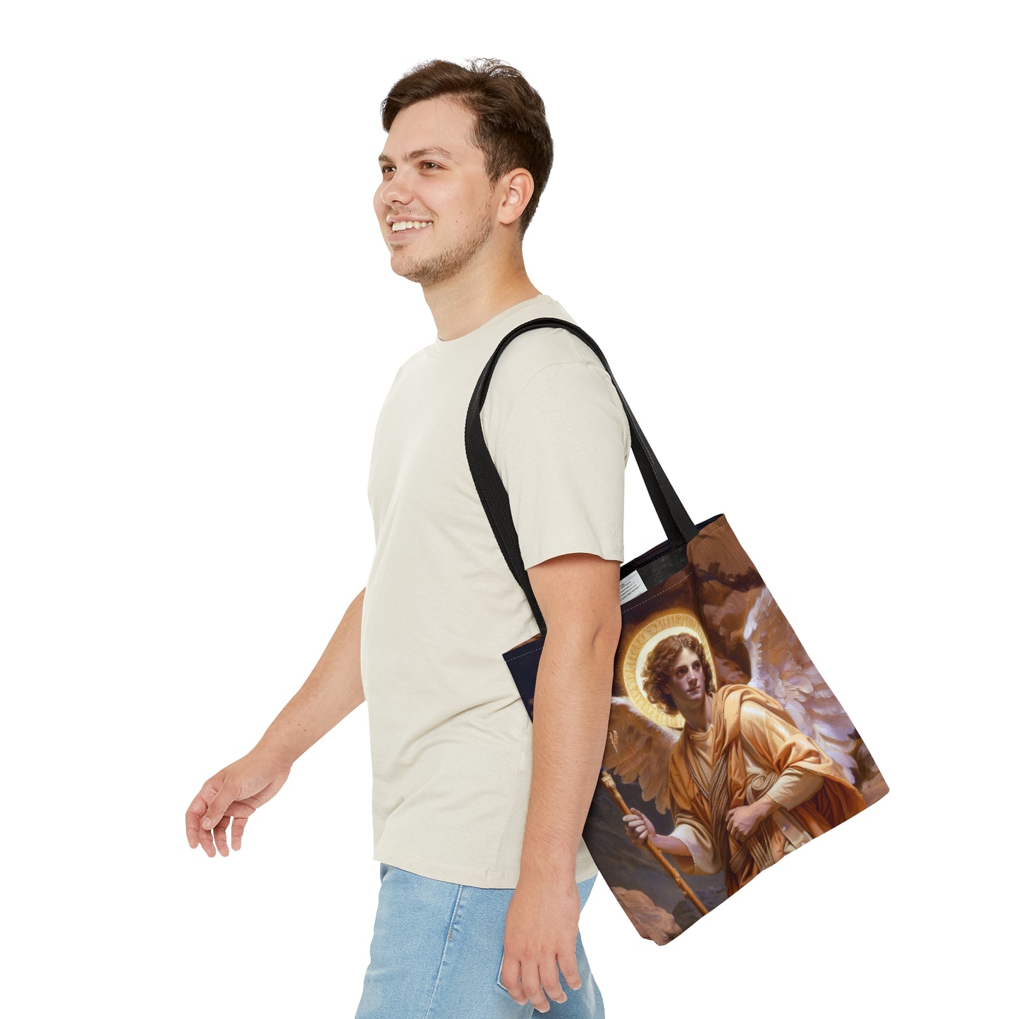 Saint Raphael the Archangel - Tote Bag - Large Medium Small Faith Art Bag - Catholic Faith Purse