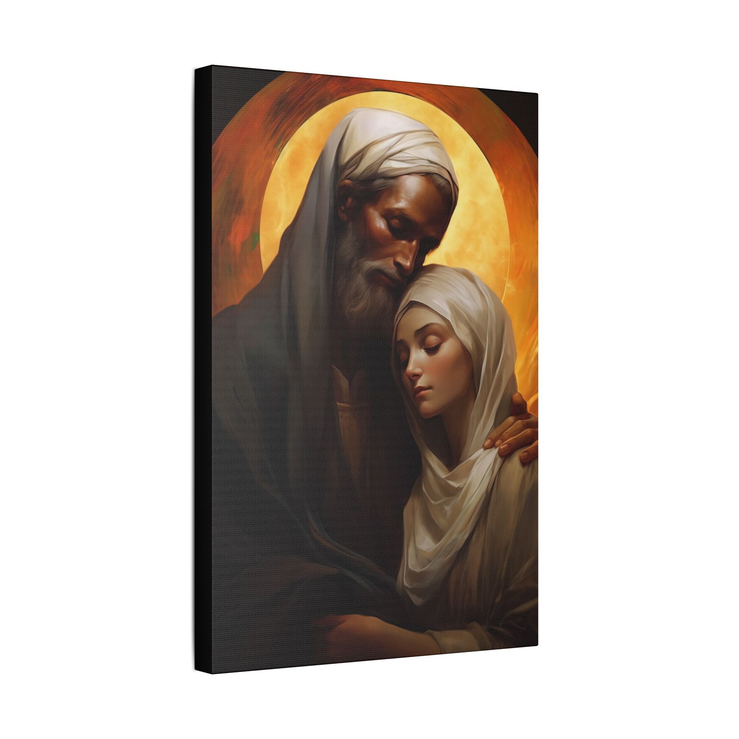 Saint Joachim and Saint Anne Canvas Print - Multiple Sizes - Catholic Home art - Museum Wrapped Canvas - Sanctified Souls Print
