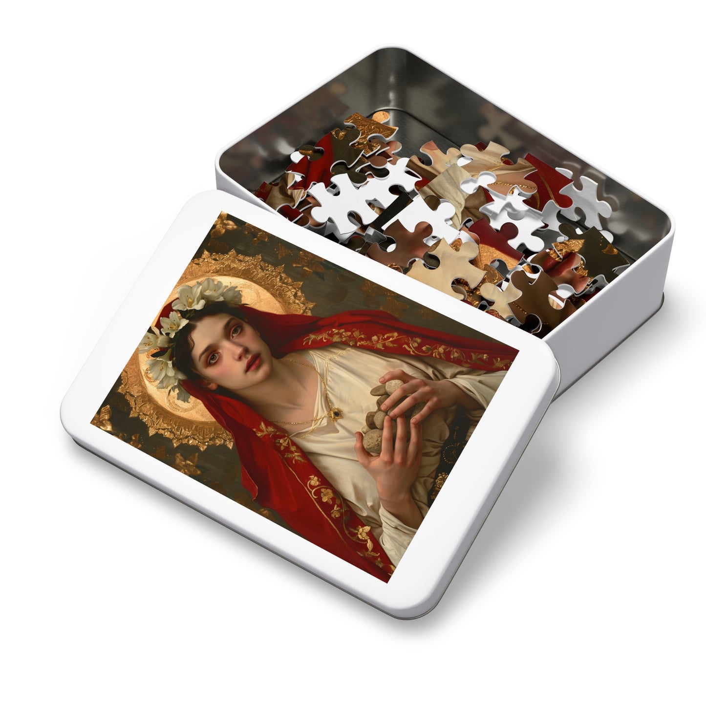 Saint Emerentiana - Puzzle and Keepsake Tin - Jigsaw Puzzle (30, 110, 252, 500,1000-Piece) - Religious Puzzle