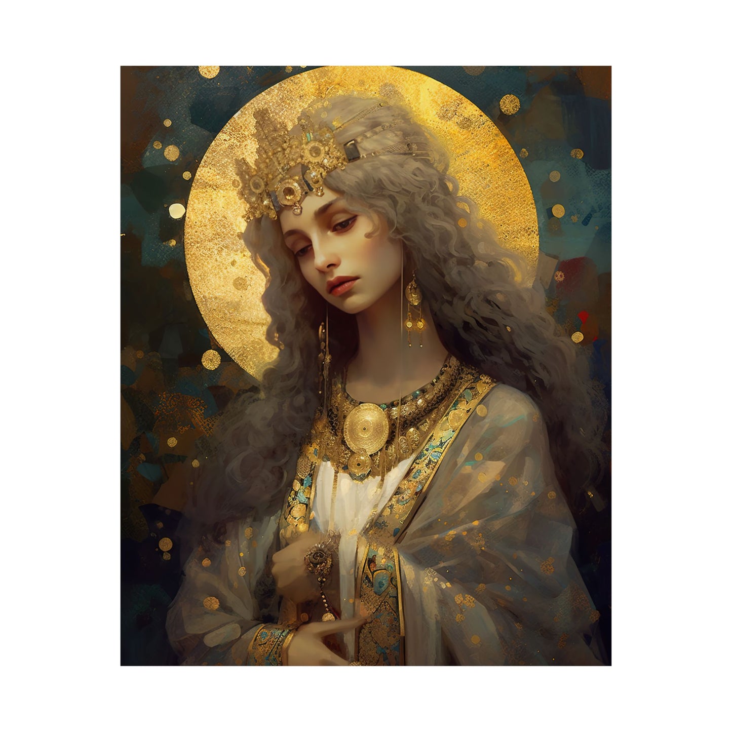 Saint Catherine of Alexandria - Sanctified Souls Print - Multiple Sizes - Premium Matte Vertical Posters