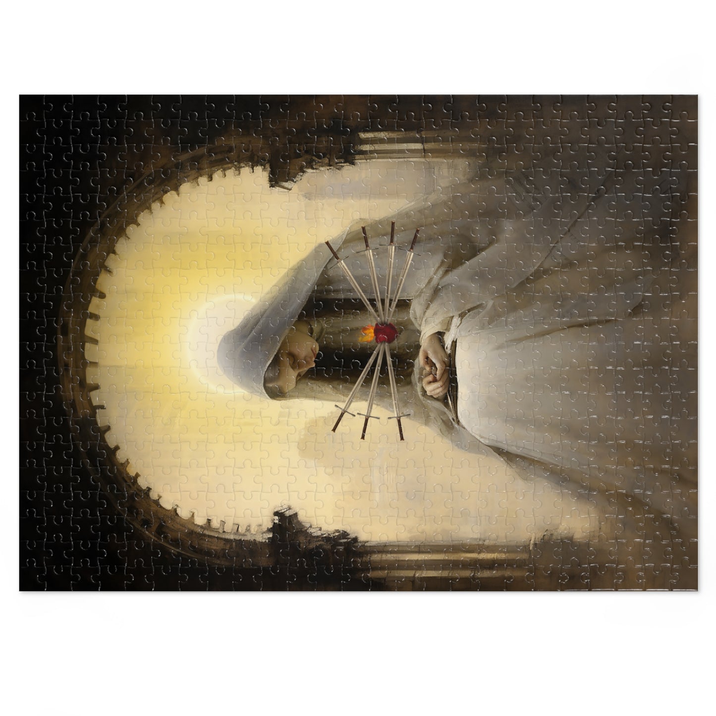 Our Lady of Sorrows Puzzle and Keepsake Tin - Religious Jigsaw Puzzle (30, 110, 252, 500,1000-Piece) - Our Lady of Sorrows