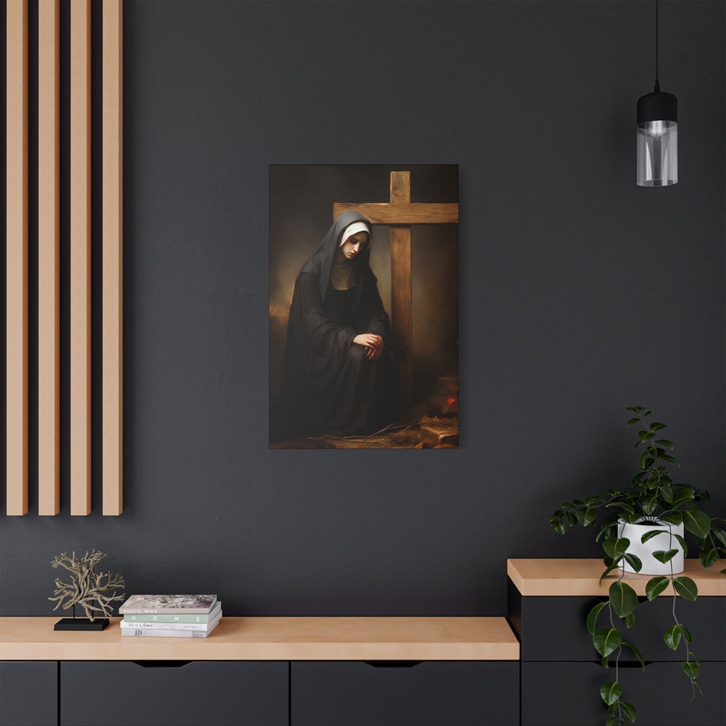 Saint Clare of Montefalco Canvas Print - Multiple Sizes - Catholic Home art - Gallery Wrapped Canvas - Sanctified Souls Print
