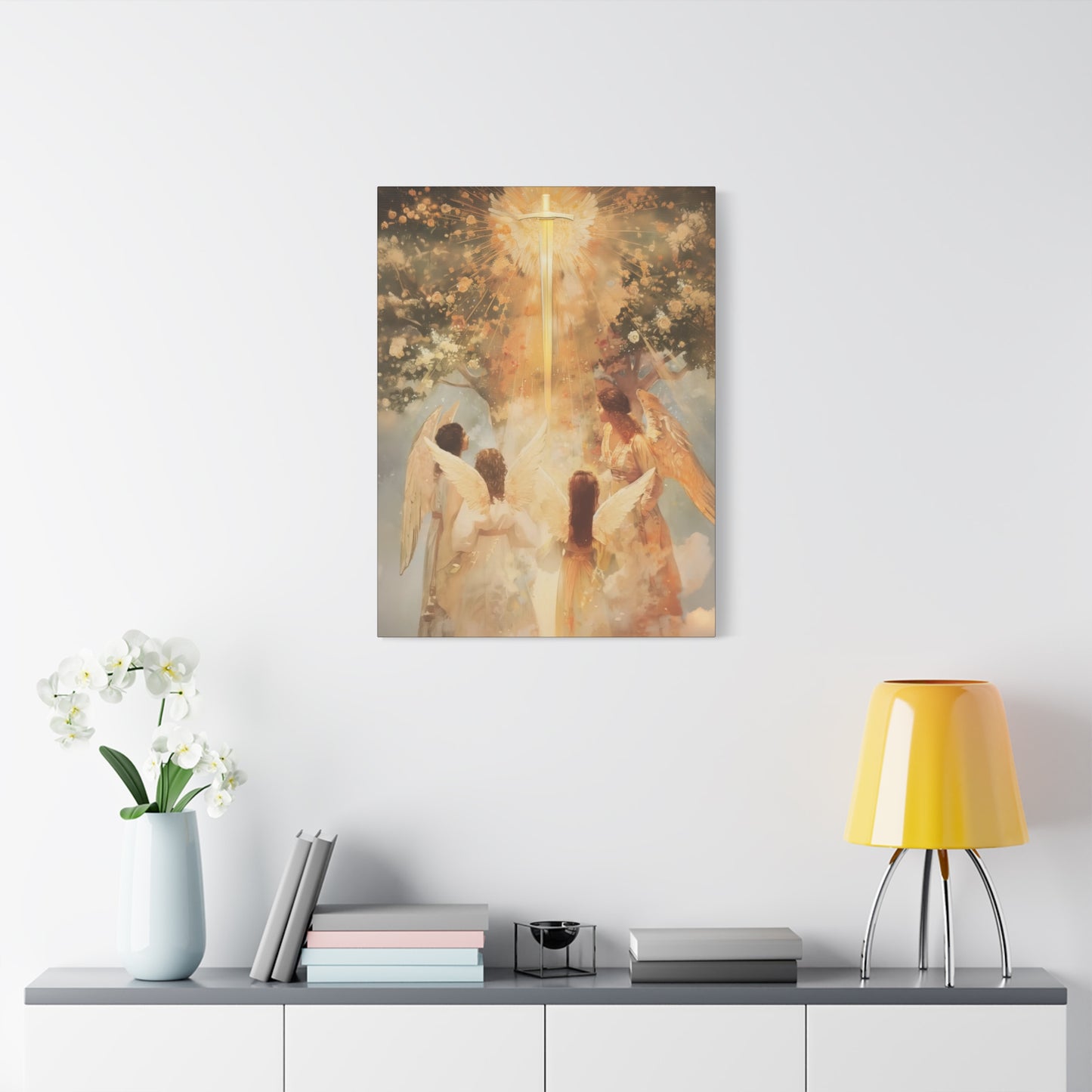 The Watchers of the First Dawn - Guardians of Eden - Gallery Wrapped Canvas - Print - Religious Art for your Home - Catholic Art