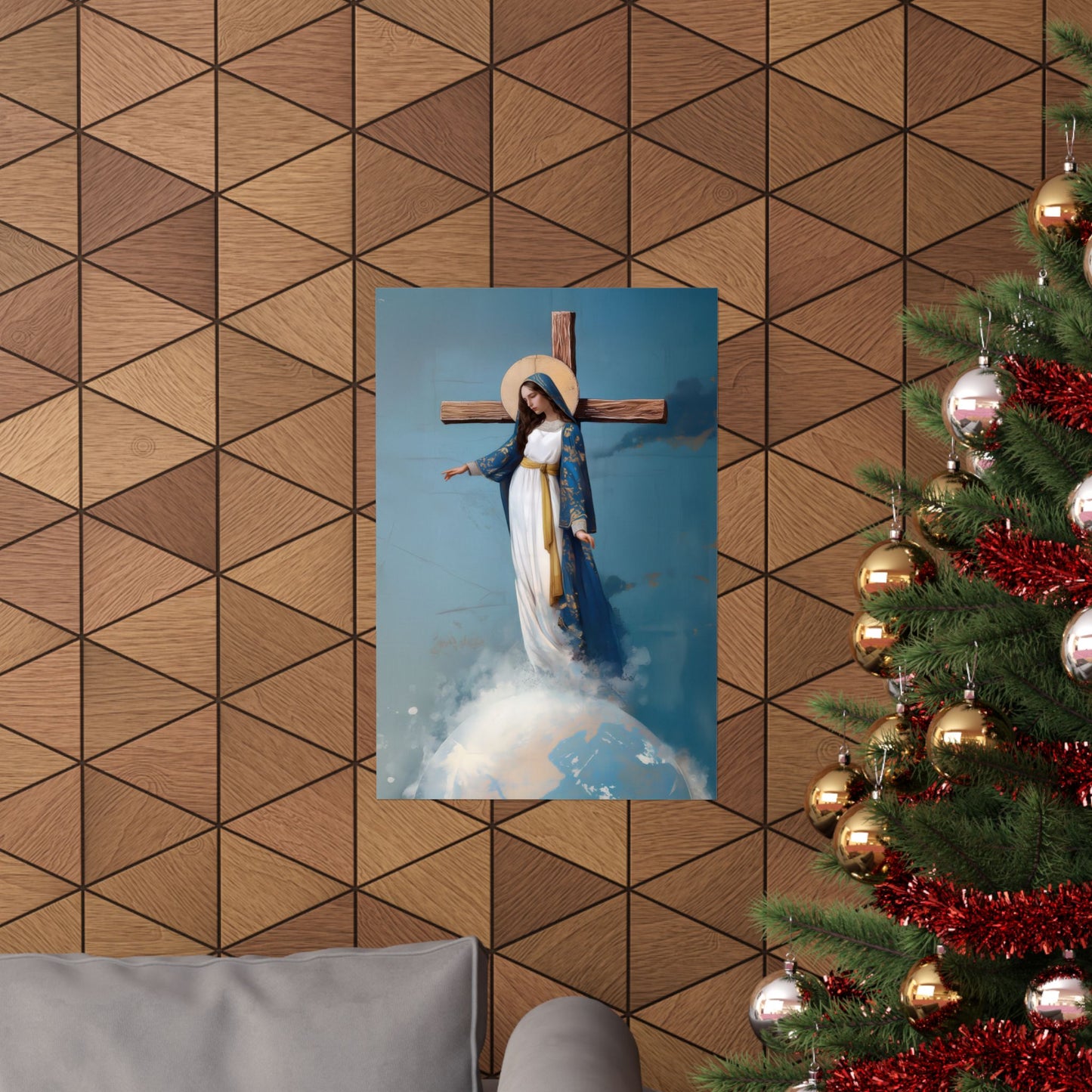 The Lady Of All Nations - Marian Devotion - Mother Mary - Sanctified Souls Print - Multiple Sizes - Premium Matte Vertical Posters