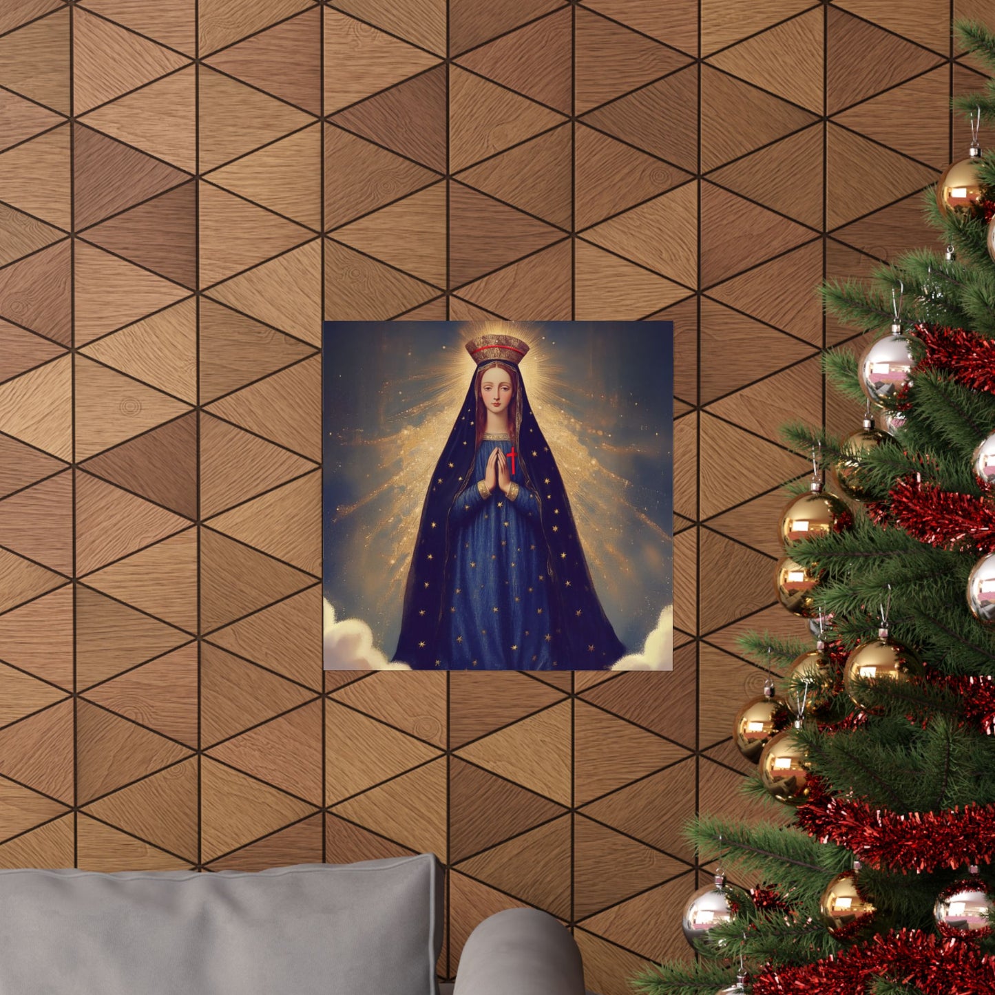 Our Lady of Pontmain -  Sanctified Souls Print - Multiple Sizes - Premium Posters - Catholic Art - Christian Home - Mother Mary Art