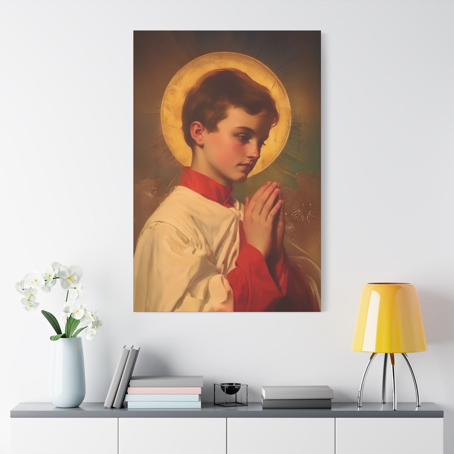 Saint Dominic Savio - Museum Wrapped Canvas - Print - Religious Art for your Home - Christian print - Prayer Room Art - Catholic