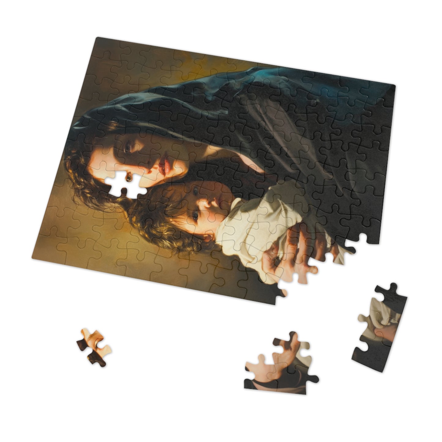 A mother's Gentle Embrace - Mary and The Christ Child - Puzzle and Keepsake Tin - Religious (30, 110, 252, 500,1000) - Catholic Families