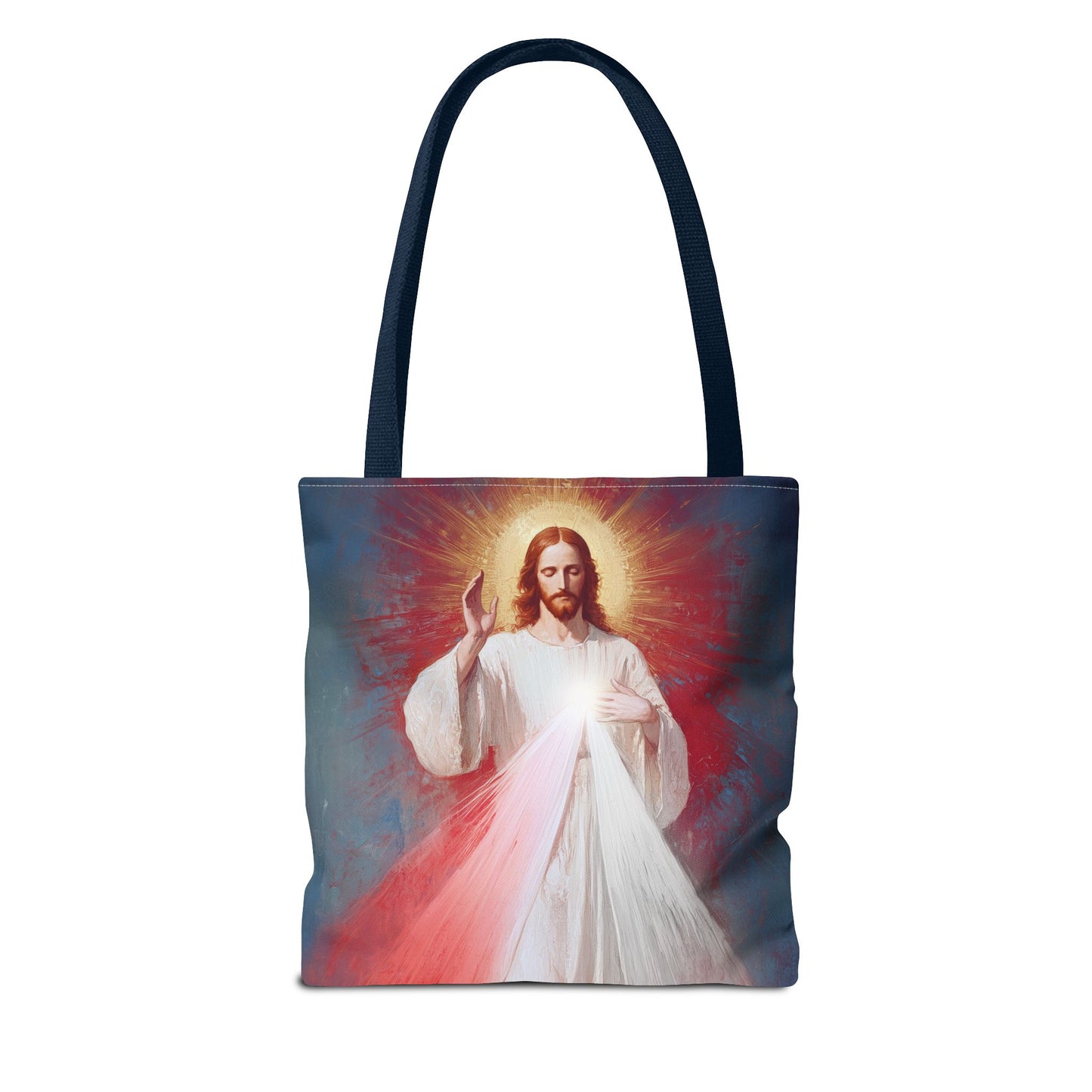 The Divine Mercy - Our Lord Jesus Christ - Tote Bag - Large Medium Small Faith Art Bag - Re-usable Tote Purse - Double Sided
