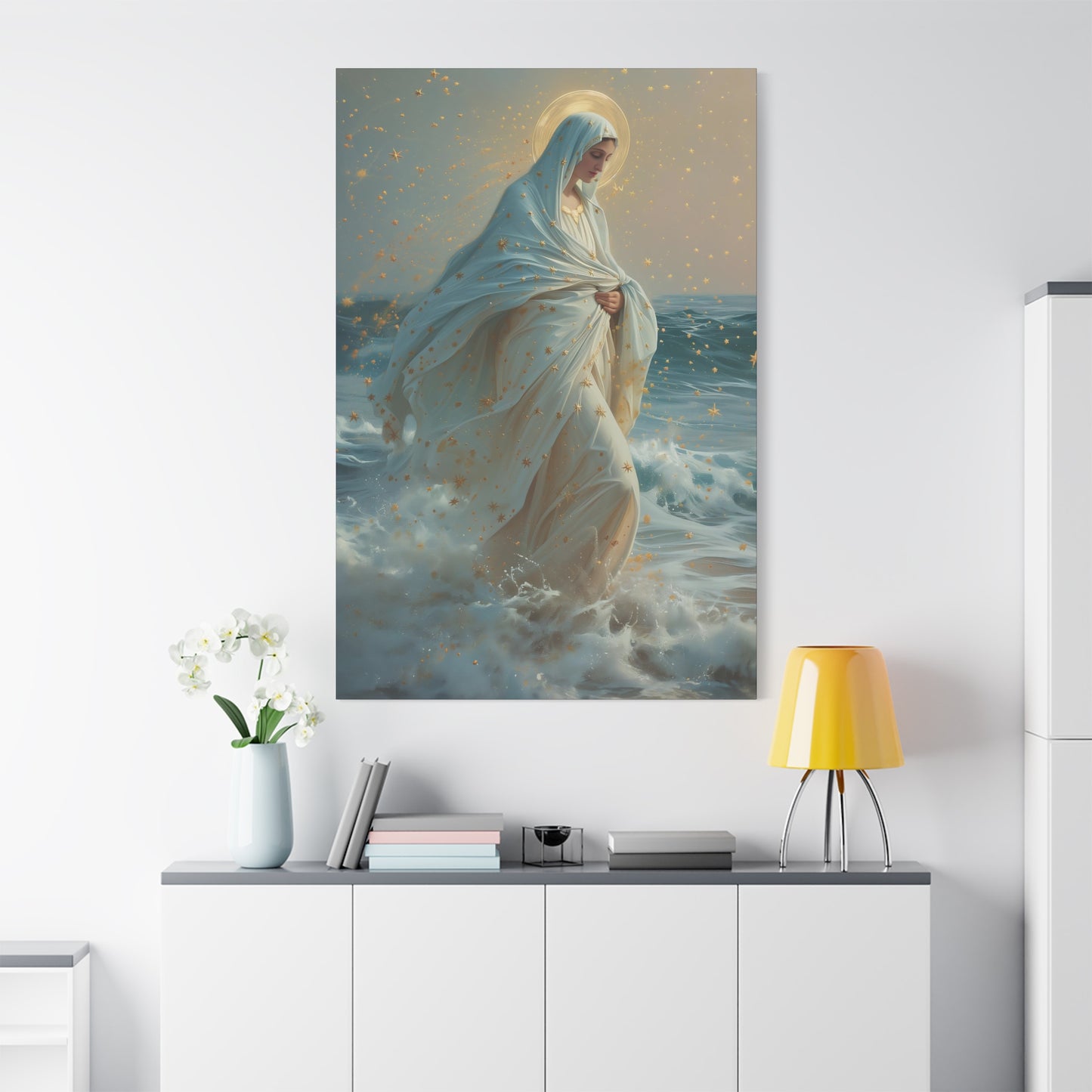 Guiding Light - Our Lady, Star of the Sea - Museum Wrapped Canvas - Sanctified Souls - Religious Art for your Home