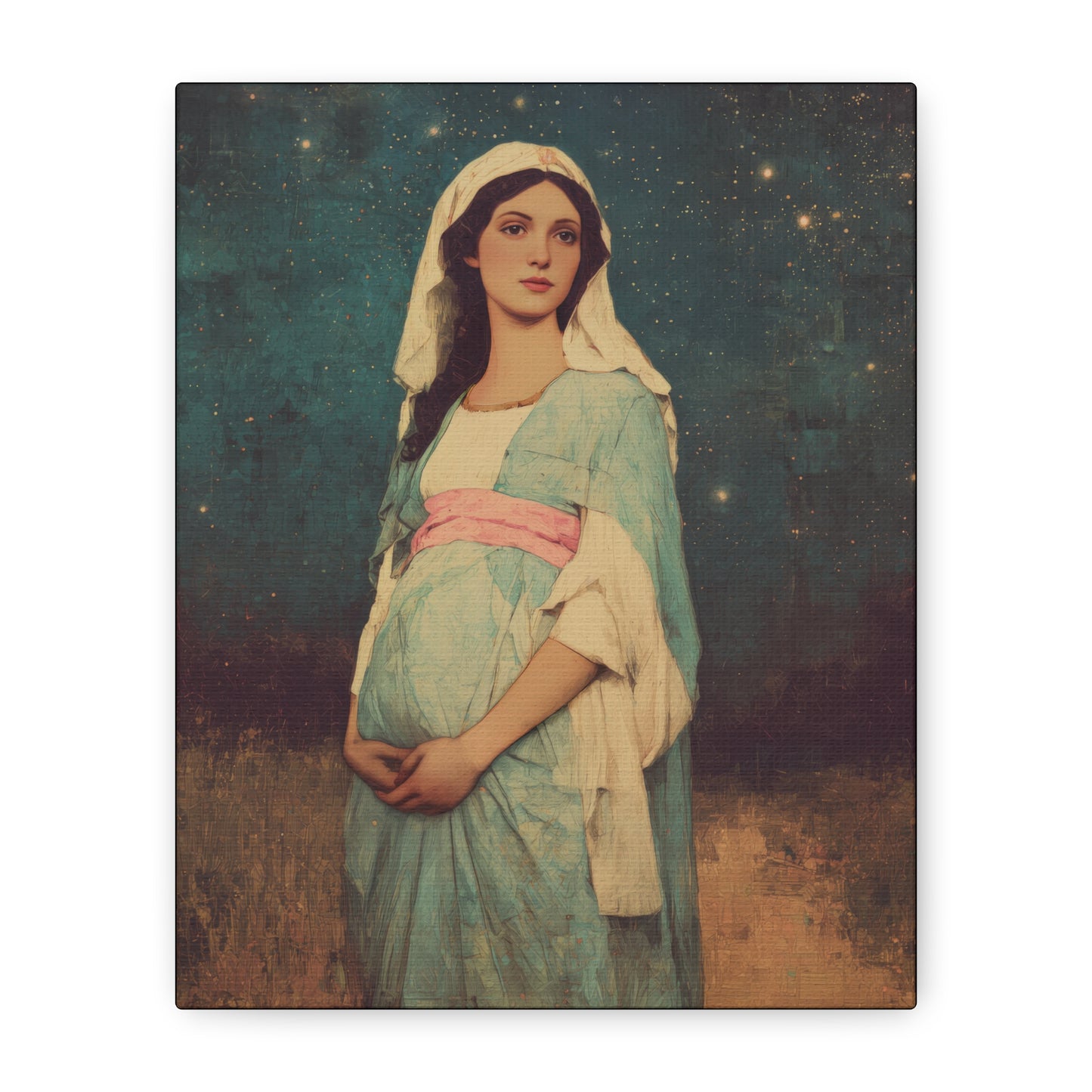 Our Lady of 'O' - Our Lady of Expectation - Mother Mary - Marian Art - Gallery Wrapped Canvas - Print - Catholic Art Print