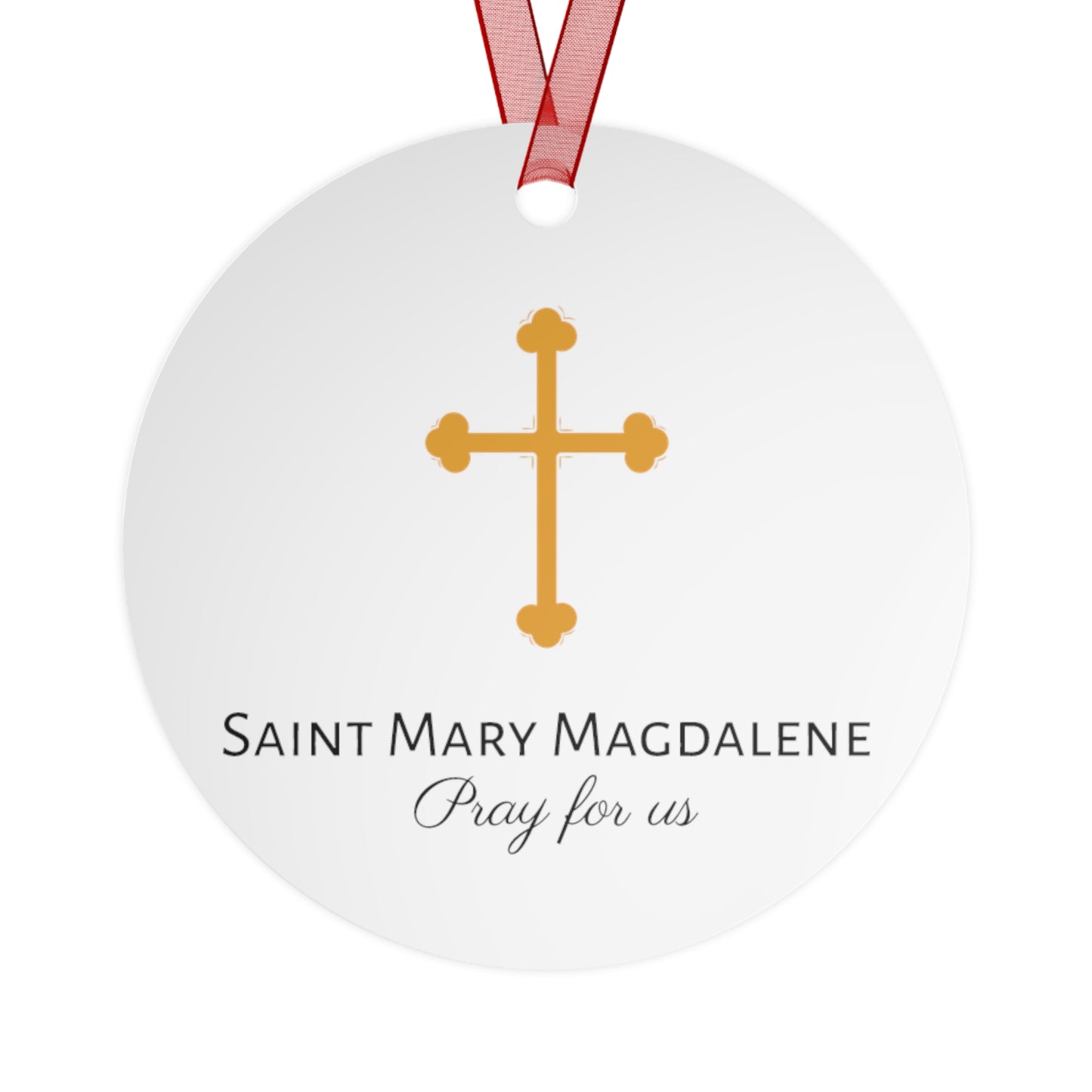 Resilient Spirit - Mary Magdalene's Faithful Path Metal Ornament - Religious Holiday Christmas Keepsake - Religious Catholic Tree Ornament