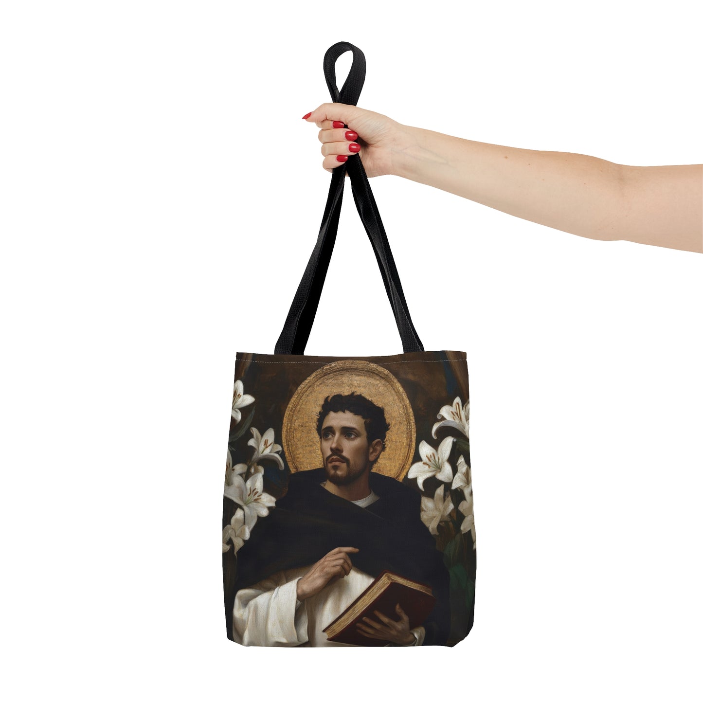 Saint Dominic - Tote Bag - Large Medium Small Faith Art Bag - Bible Study Faith Purse - Double Sided