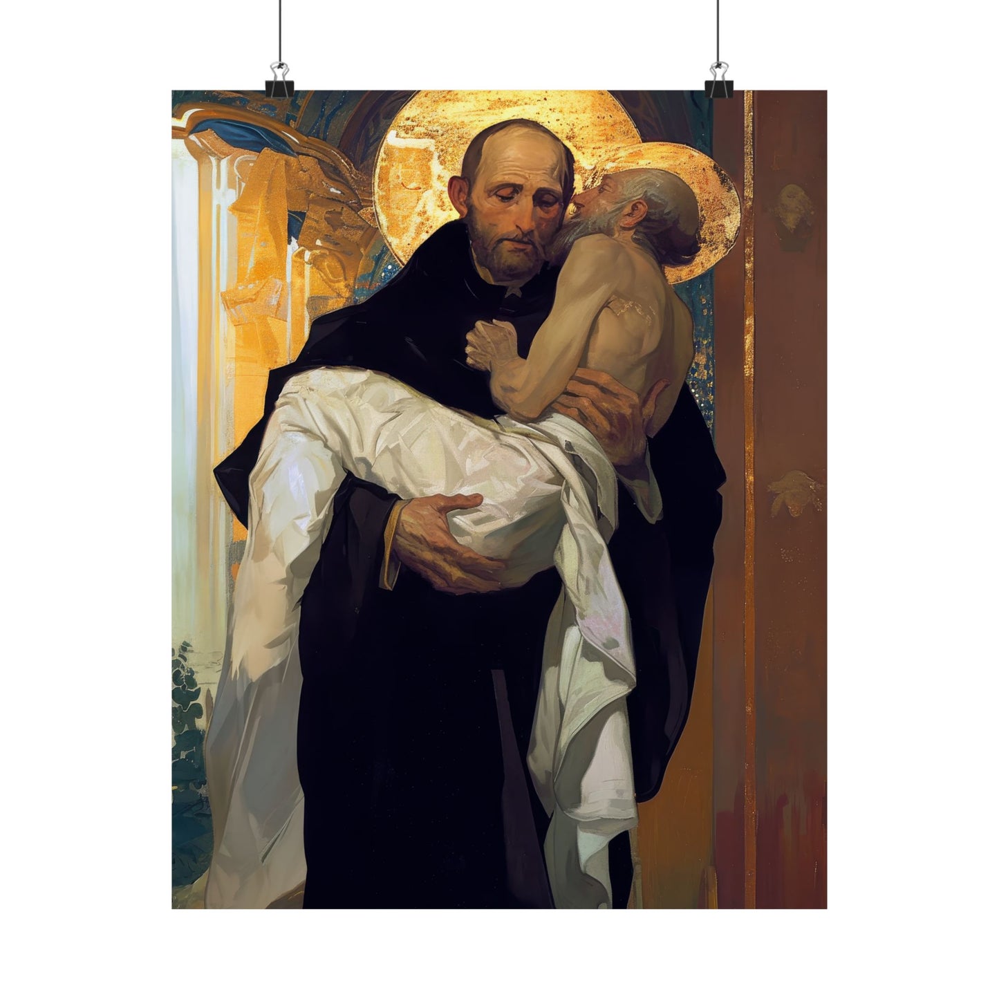 Saint John of God Poster Print - Sanctified Souls Print - Multiple Sizes - Premium Posters - Catholic Art for your home