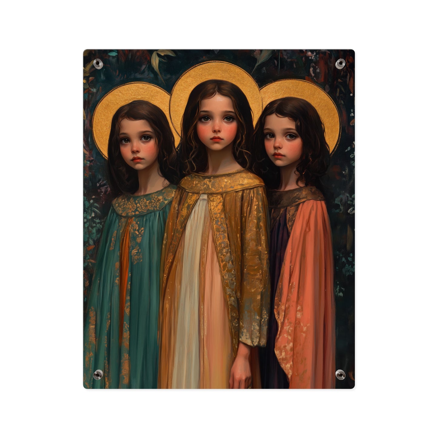 Saints Faith, Hope and Charity Acrylic Wall Art Panel - Ready to Hang Acrylic Print - Catholic Saint Art Print - Sister Art