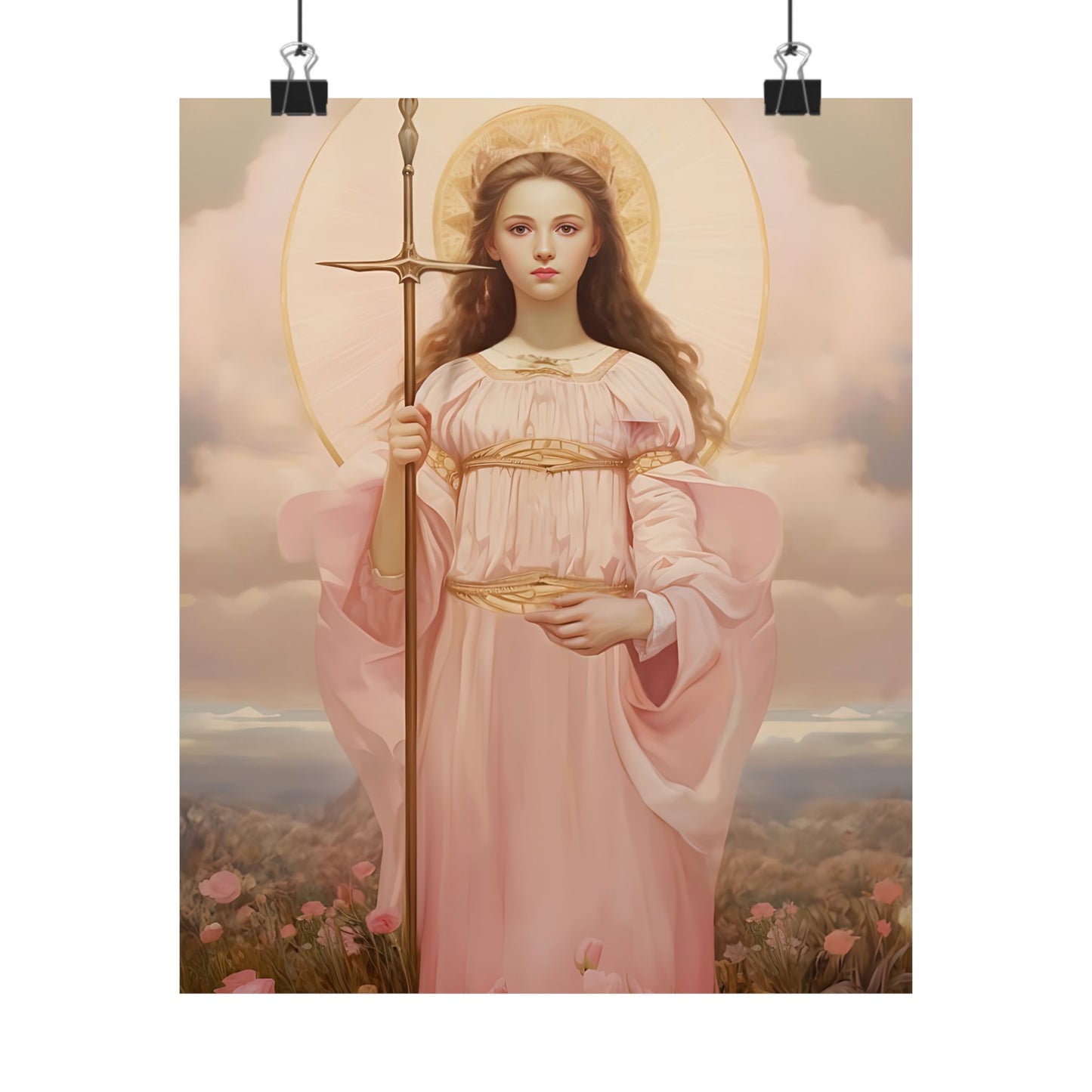 Saint Philomena Print - Sanctified Souls Print - Multiple Sizes - Premium Matte Vertical Posters