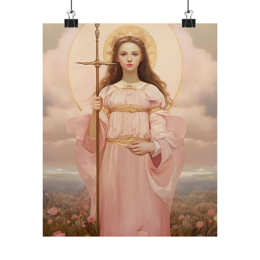 Saint Philomena Print - Sanctified Souls Print - Multiple Sizes - Premium Matte Vertical Posters