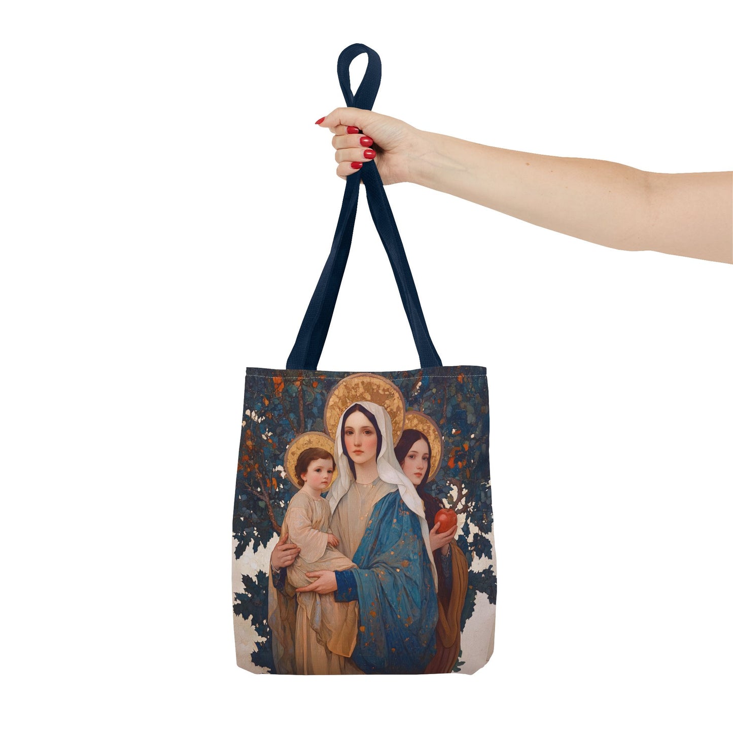 New Eve / Mary, The New Eve - Mother Mary Title - Marian Art - Tote Bag - Large Medium Small Faith Art Bag - Tote Purse