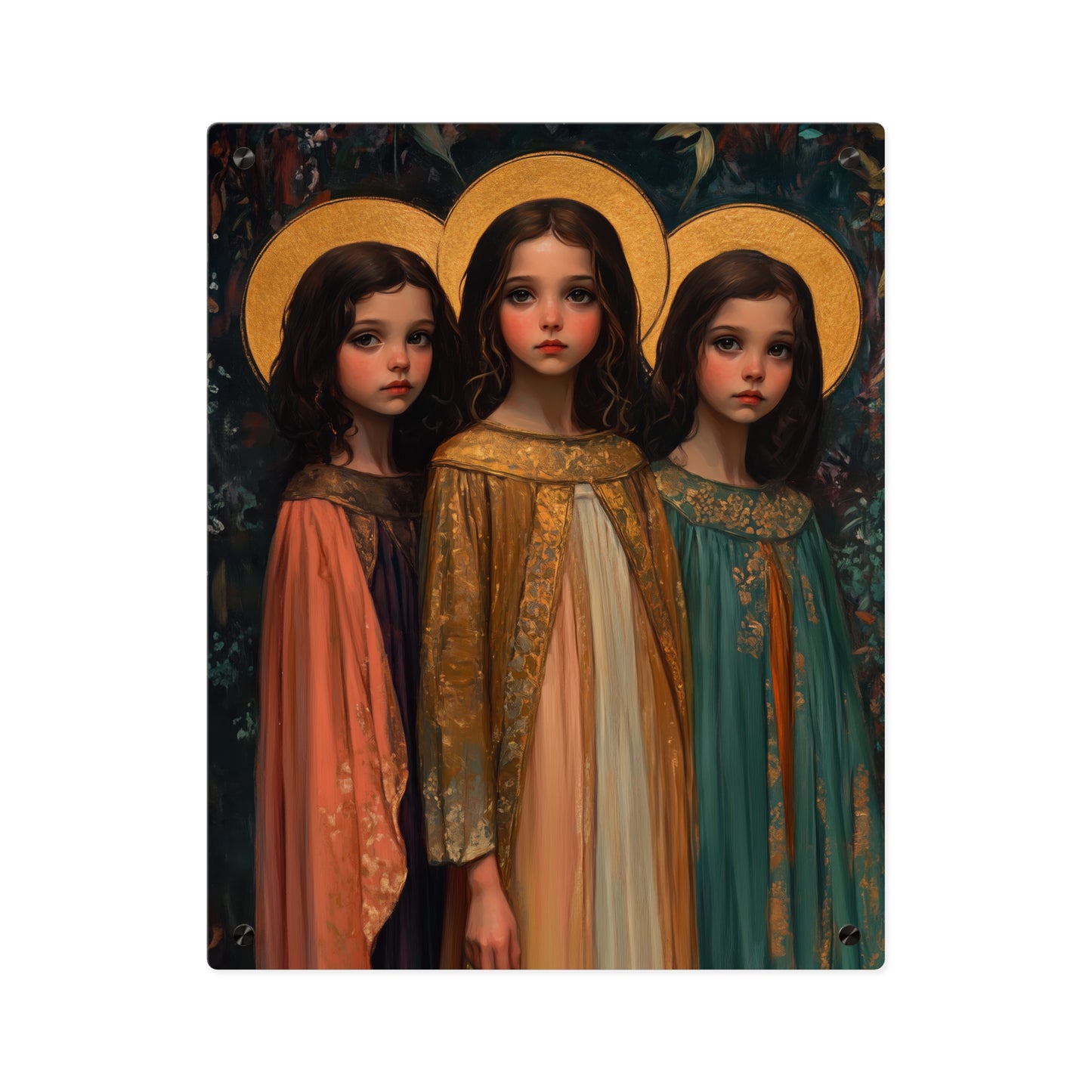 Saints Faith, Hope and Charity Acrylic Wall Art Panel - Ready to Hang Acrylic Print - Catholic Saint Art Print - Sister Art