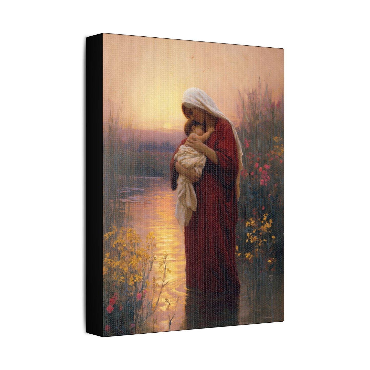 Saint Elizabeth, Mother to John the Baptist -  Museum Wrapped Canvas Print - Multiple Sizes - Catholic Home art Matte Canvas