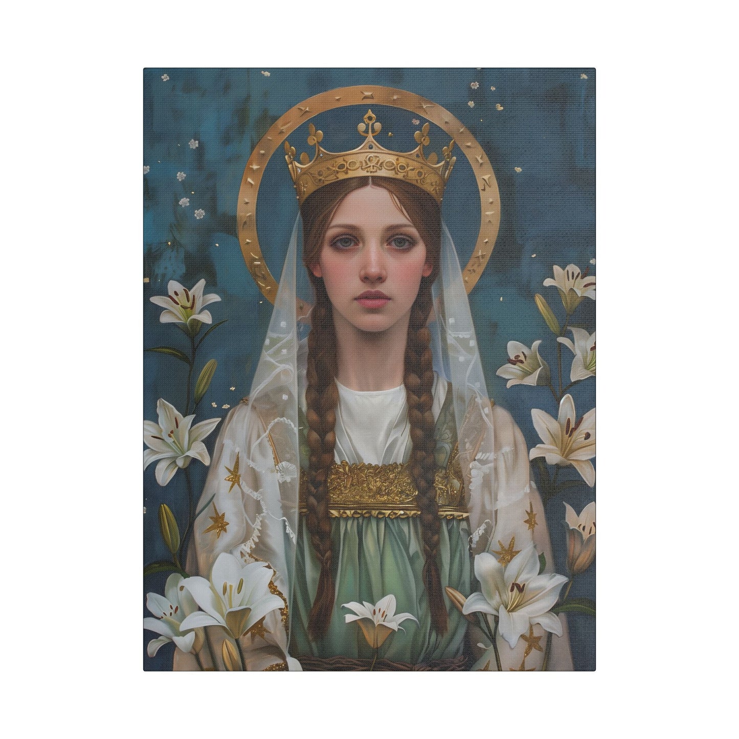 Saint Isabel of France - Museum Wrapped Canvas - Sanctified Souls Print - Religious Art - Catholic Saint