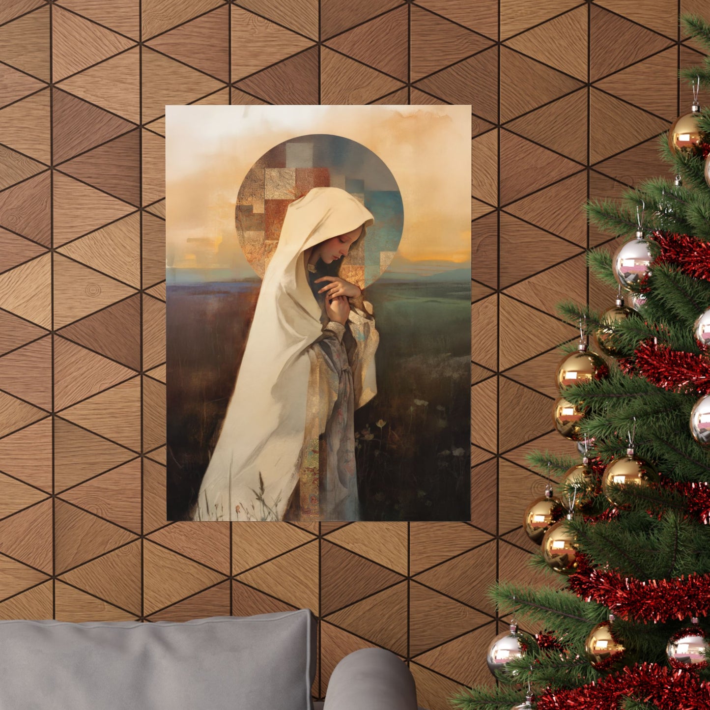 Our Lady of the Prairie - Sanctified Souls Print - Multiple Sizes - Premium Posters - Catholic Art - Christian Home