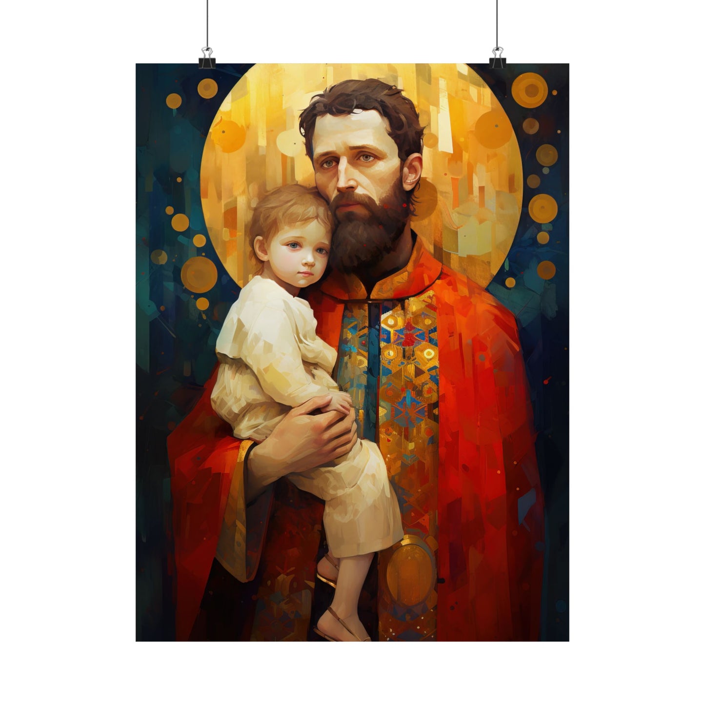 Saint Christopher - Sanctified Souls Print - Multiple Sizes - Premium Matte Vertical Posters