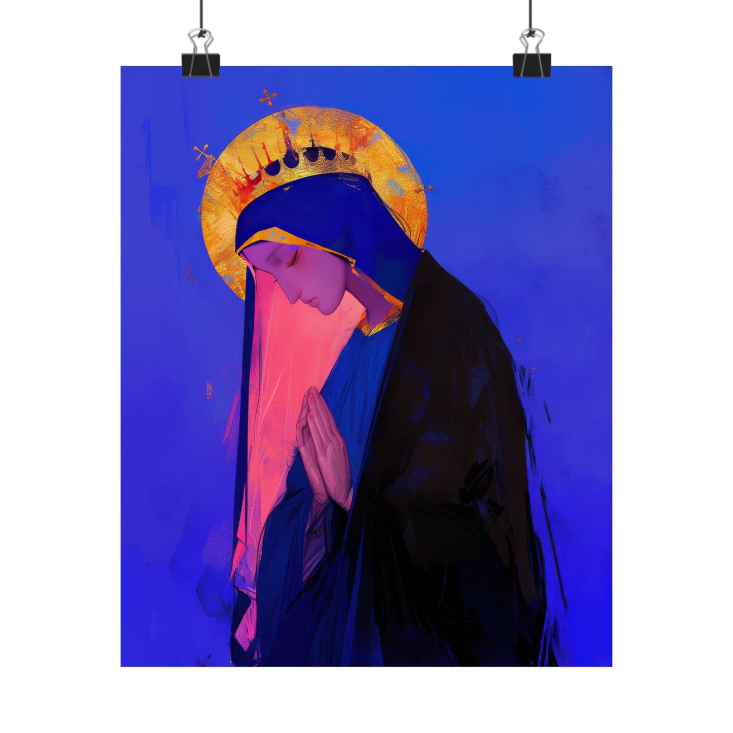 Mary, Mother of God - Blessed Among Women Poster Print - Sanctified Souls Print - Multiple Sizes - Premium Posters - Catholic Art