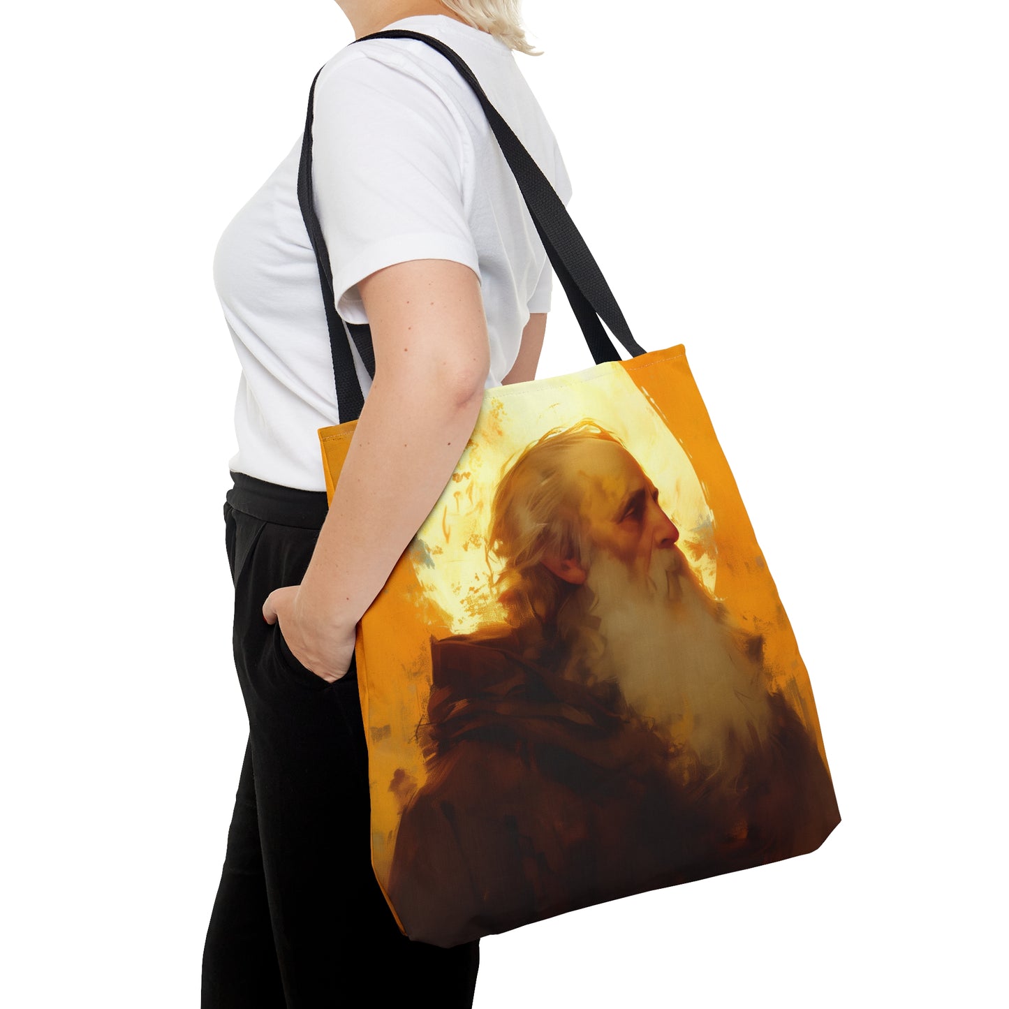 Saint Samson of Dol Tote Bag - Large Medium Small Faith Art Bag - Catholic Faith Purse - Religious Carry All - Re usable Bible Purse