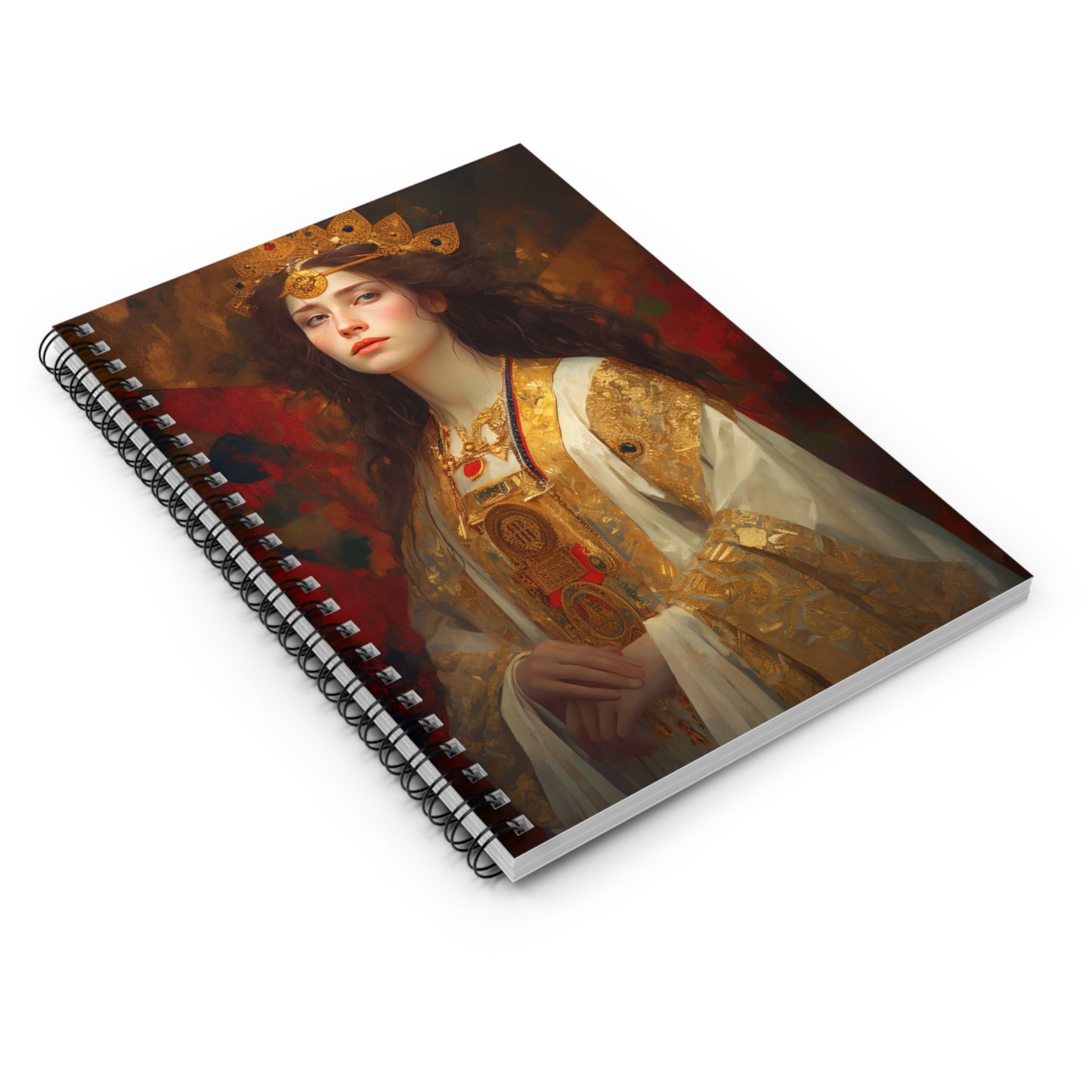 Saint Barbara Journal - Sanctified Souls Art - Religious Based Notebook - Spiral Notebook - Ruled Line