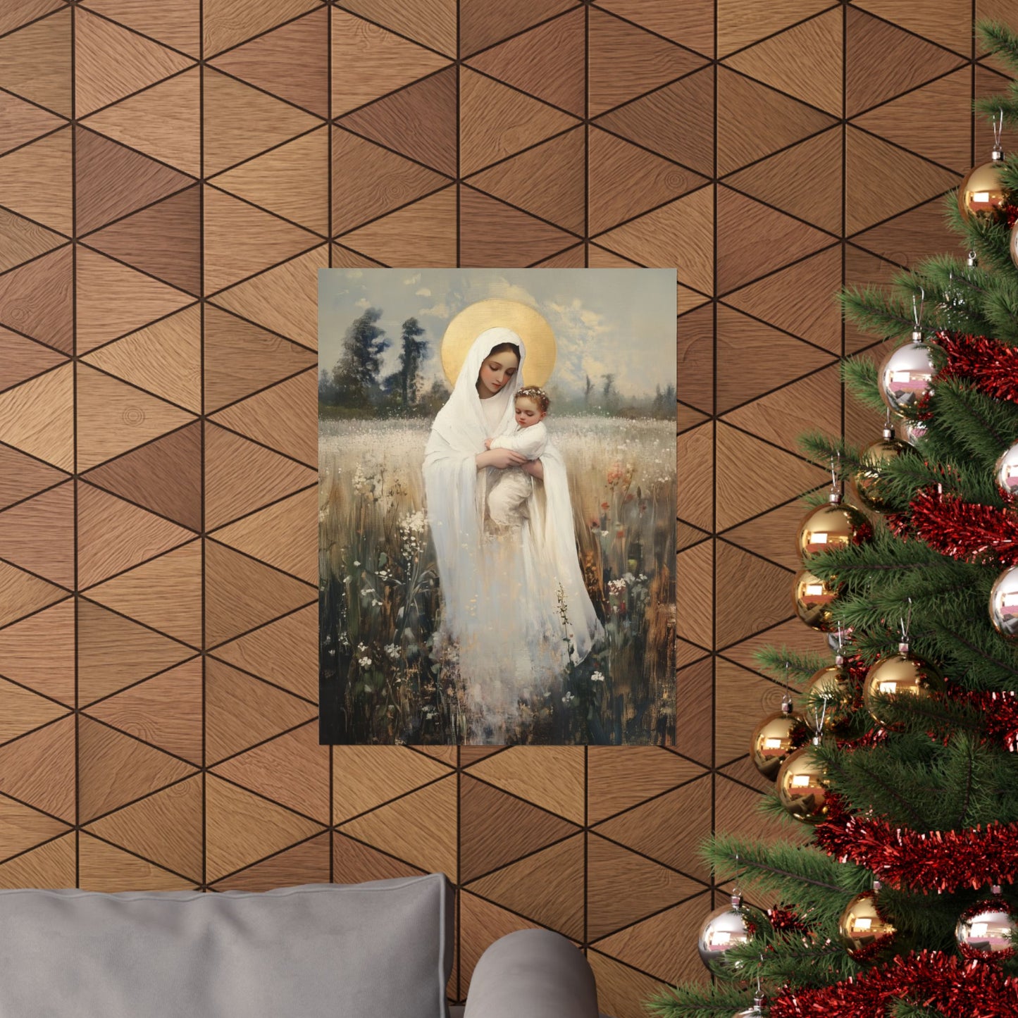 Our Lady of the Prairie - Sanctified Souls Print - Multiple Sizes - Premium Posters - Catholic Art - Christian Home