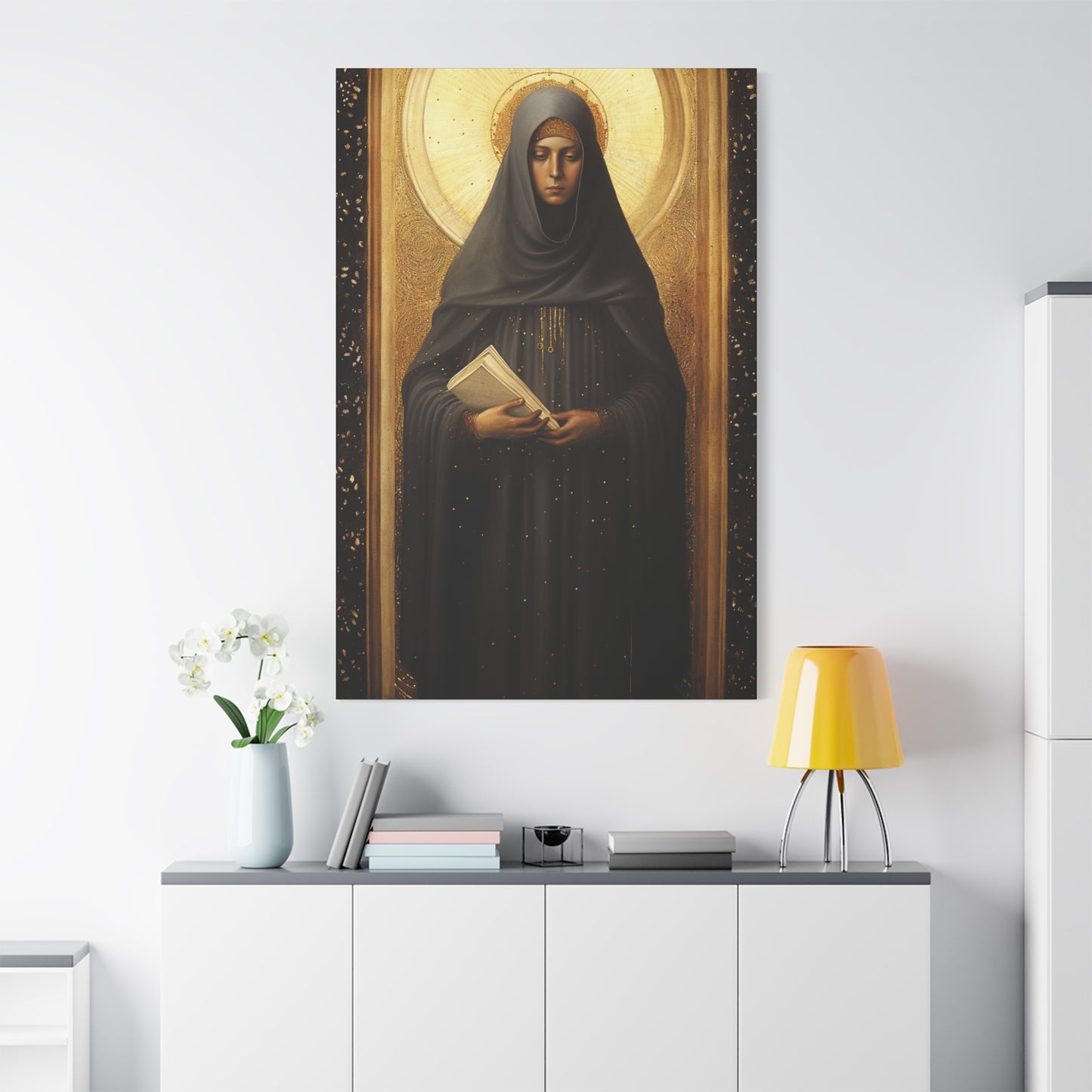 Saint Monica of Hippo - Museum Wrapped Canvas - Sanctified Souls Print - Religious Art for your Home