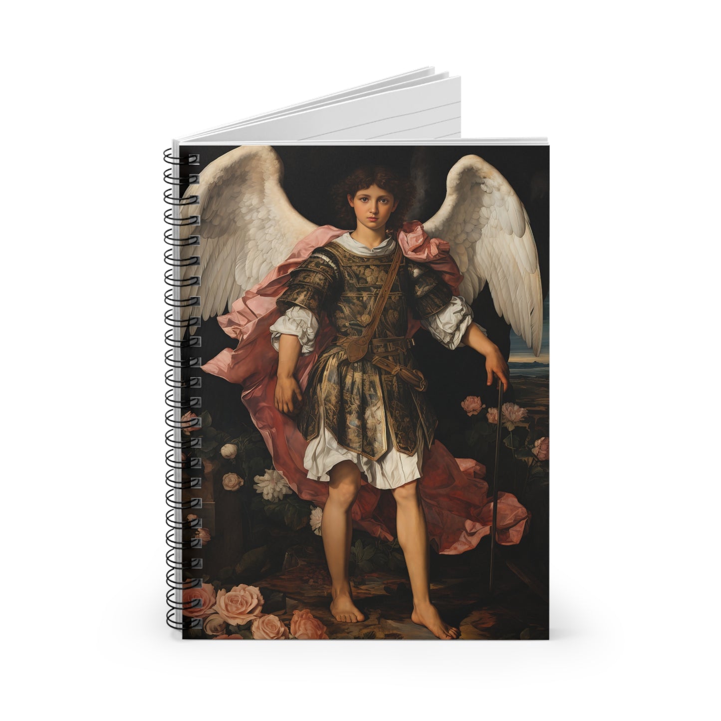 Saint Raphael the Archangel Journal - Sanctified Souls Art - Religious Based Notebook - Spiral Notebook - Ruled Line