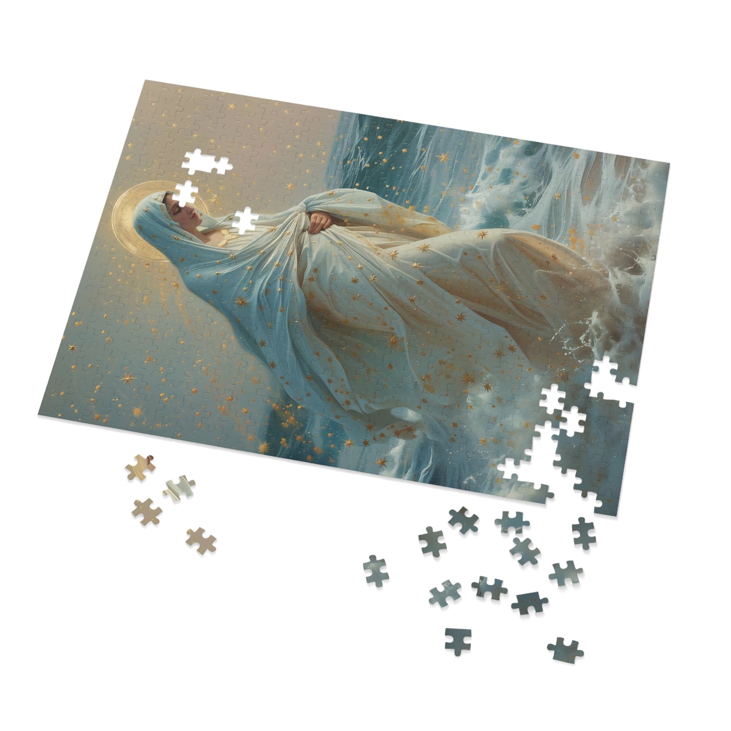 Guiding Light - Our Lady, Star of the Sea - Puzzle & Keepsake Tin - Religious Puzzle (30, 110, 252, 500,1000-Piece) - Mary Art Puzzle