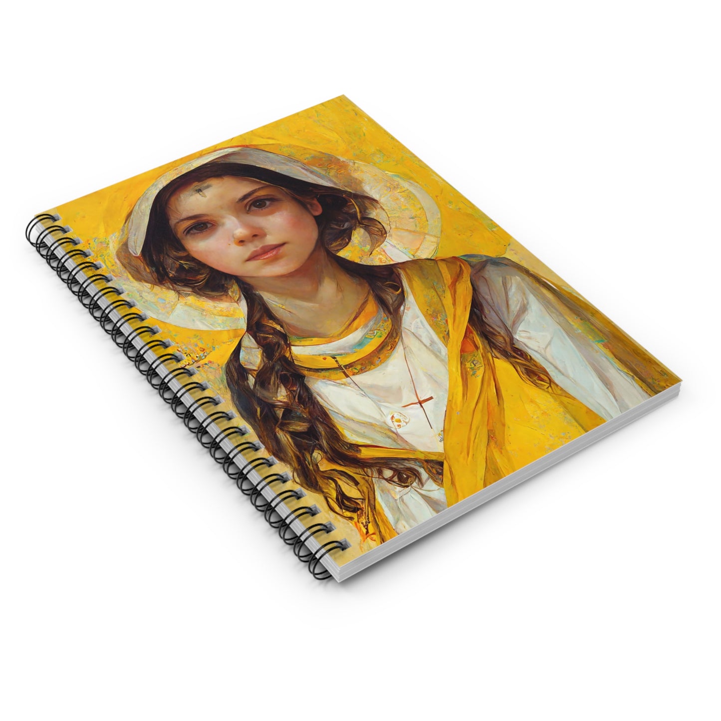 Saint Agatha Journal - Sanctified Souls Art - Religious Based Notebook - Spiral Notebook - Ruled Line