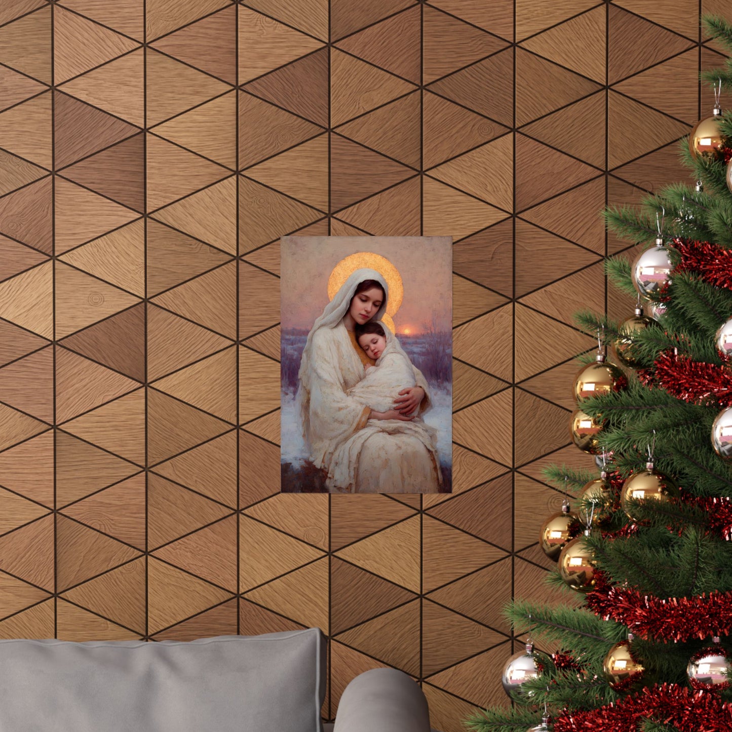 The Love That Stays - Mother Mary and the Christ Child - Sanctified Souls Print - Multiple Sizes - Premium Matte Vertical Posters