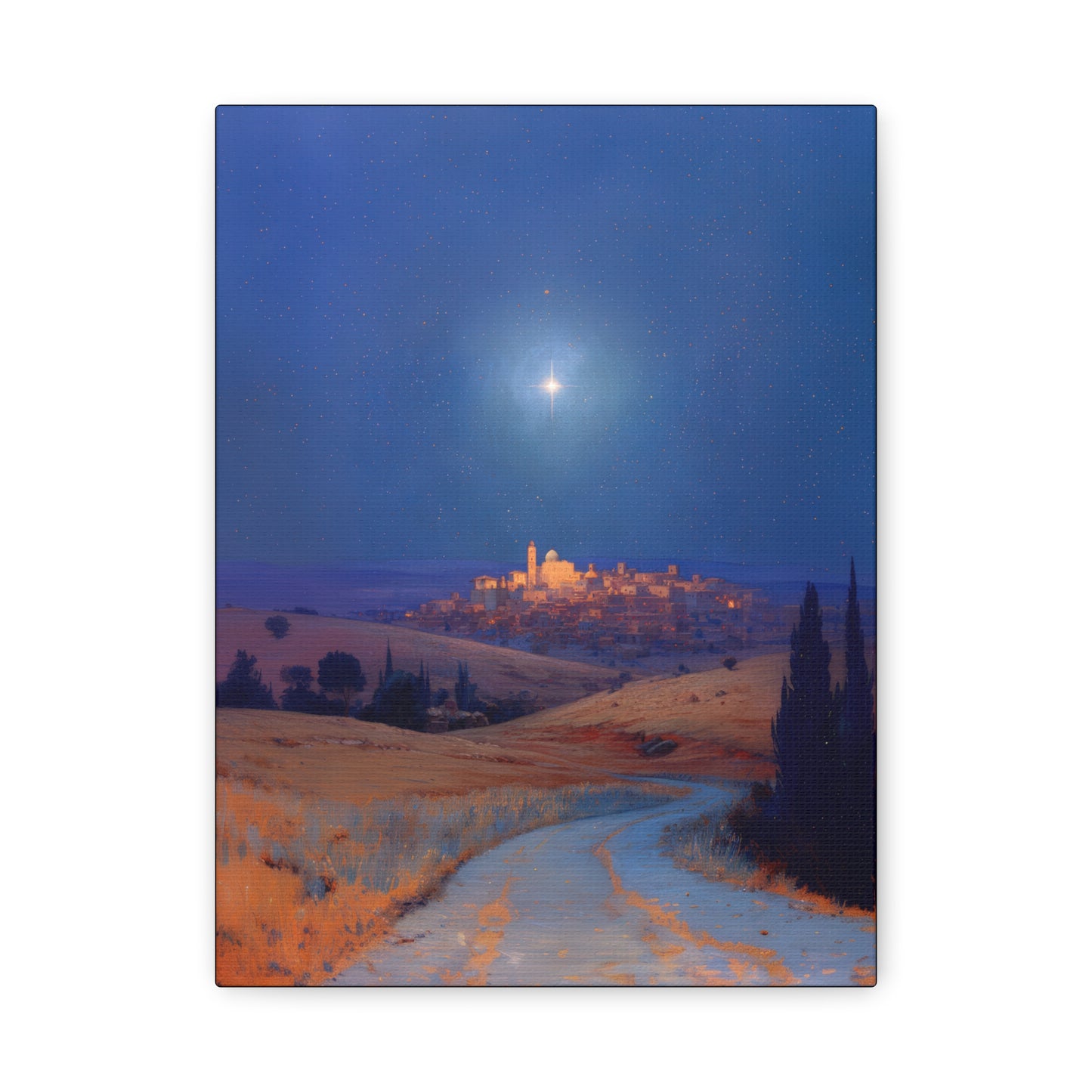 Bethlehem Wrapped in the Light of His Coming - Gallery Wrapped Canvas - Print - Religious Art for your Home - Catholic