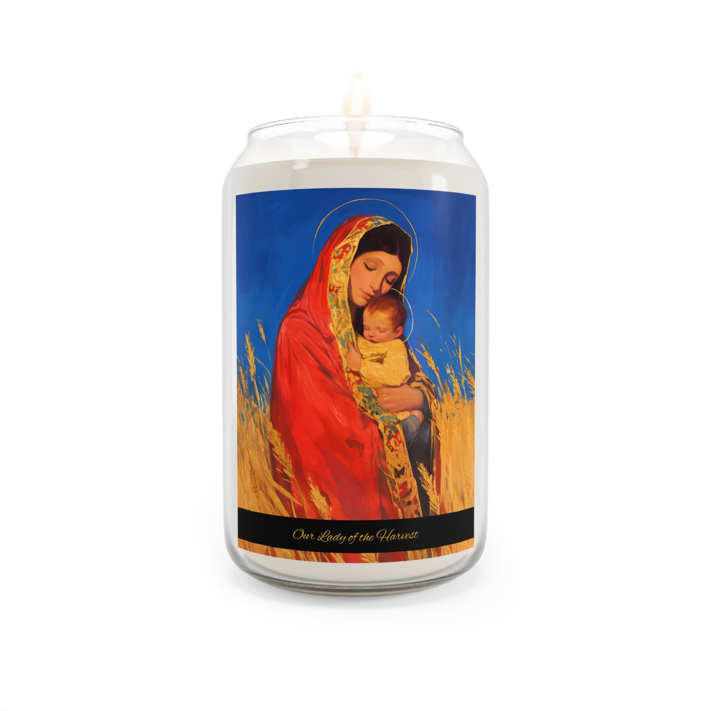 Our Lady of the Harvest  - Scented Prayer Candle, 13.75oz -  Candle - Catholic Art - prayer room Scented Candle