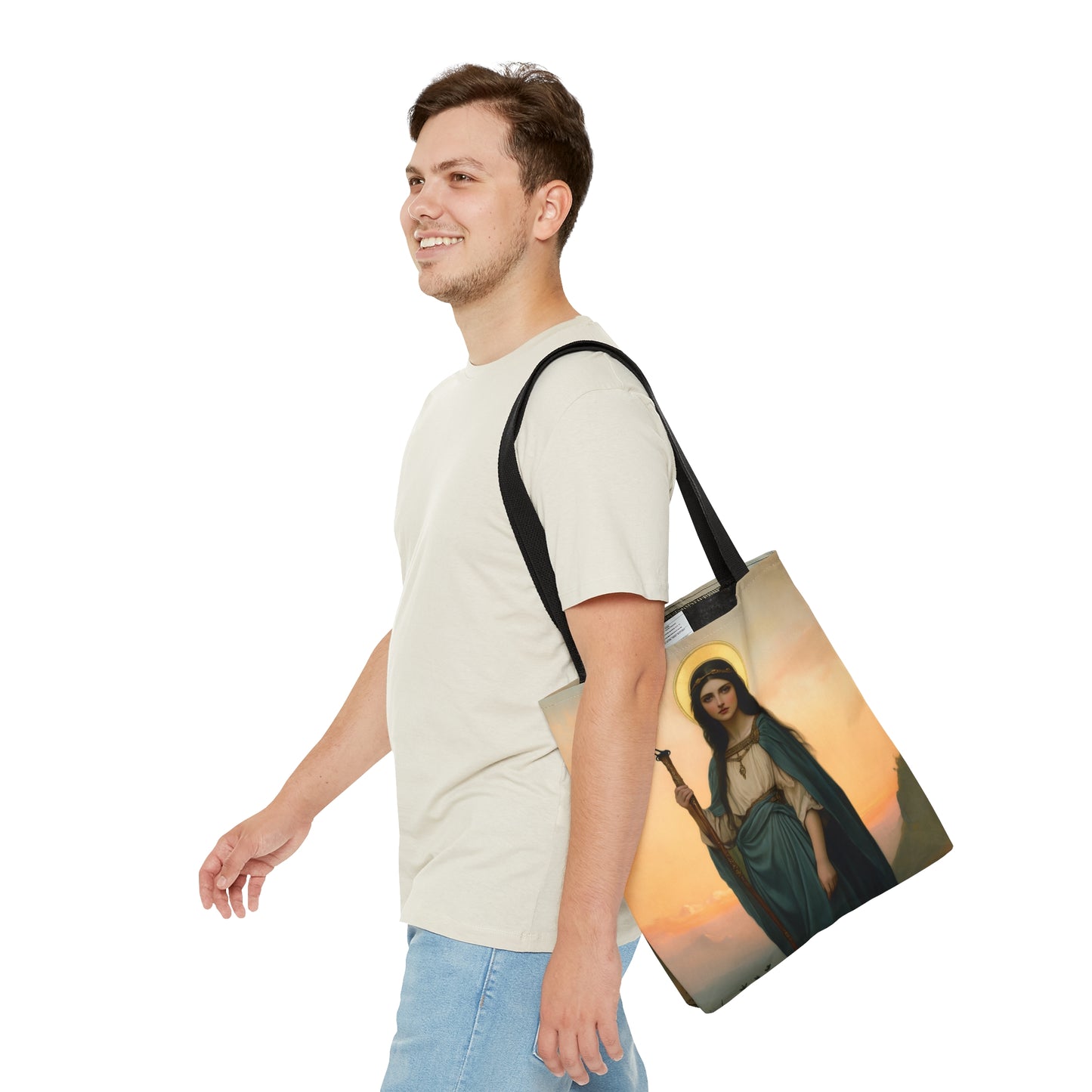 Saint Oda Tote Bag - Large Medium Small Faith Art Bag - Catholic Faith Purse - Religious - Prayer Bag - Devotional Purse